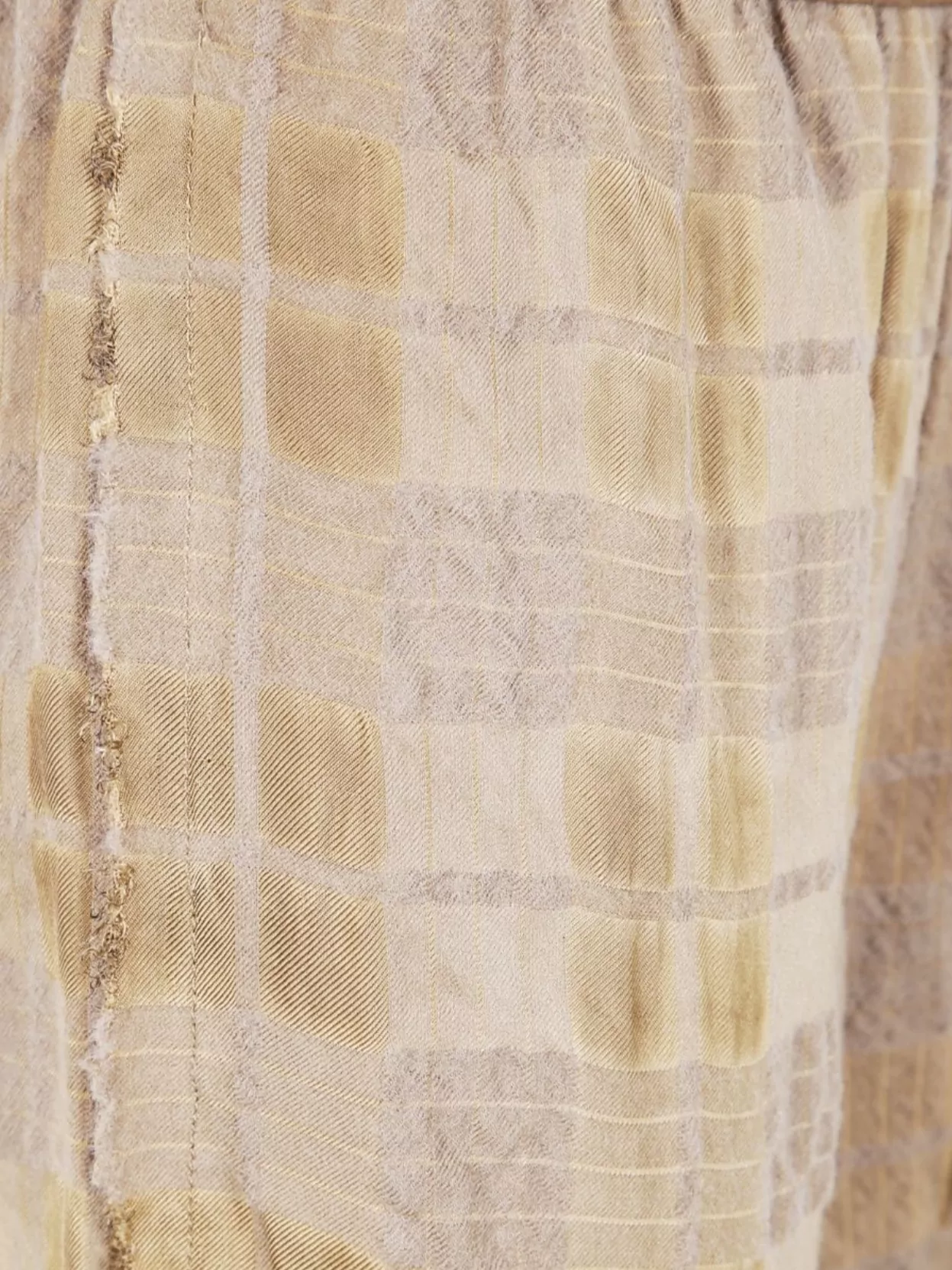 Uma Wang "Nunavut" Textured Wide Leg Elastic Waistband Pants
