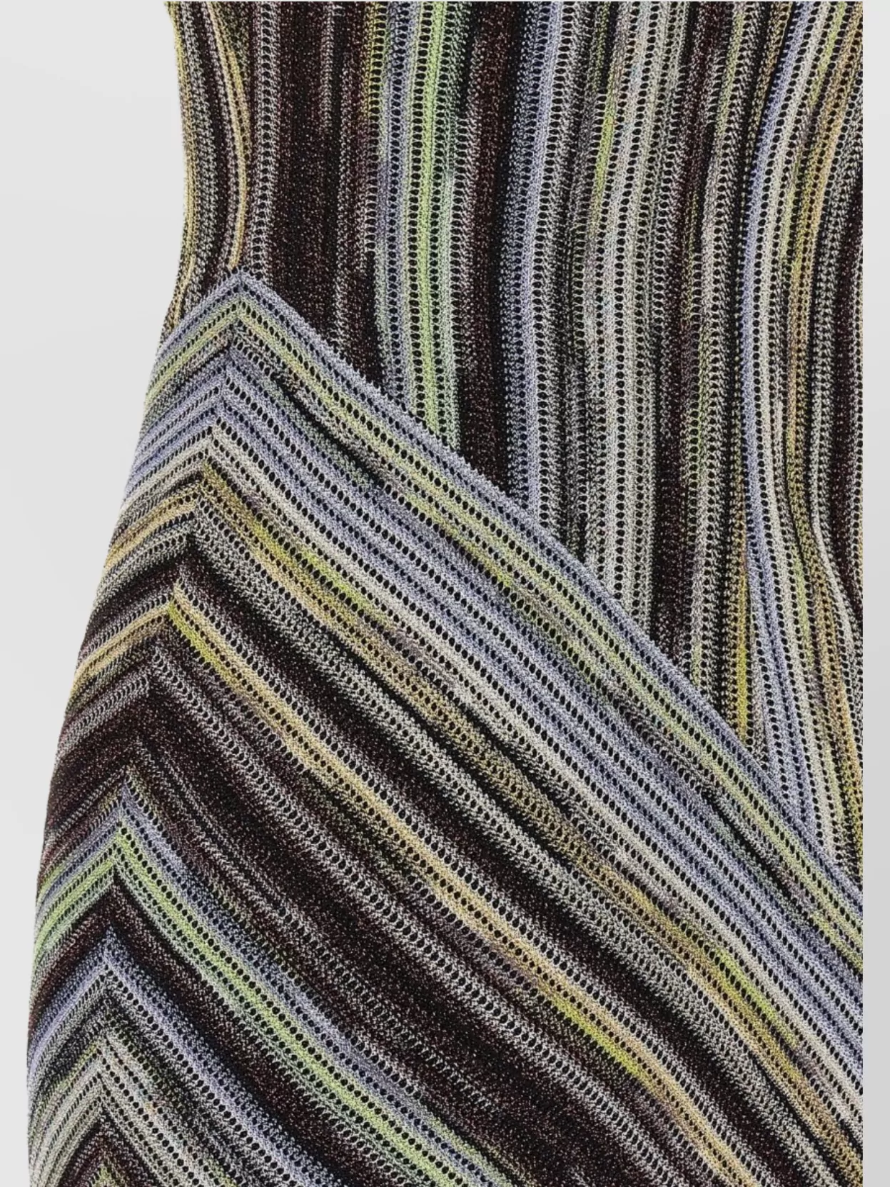Missoni Striped Knit Halter Neckline Sleeveless Dress