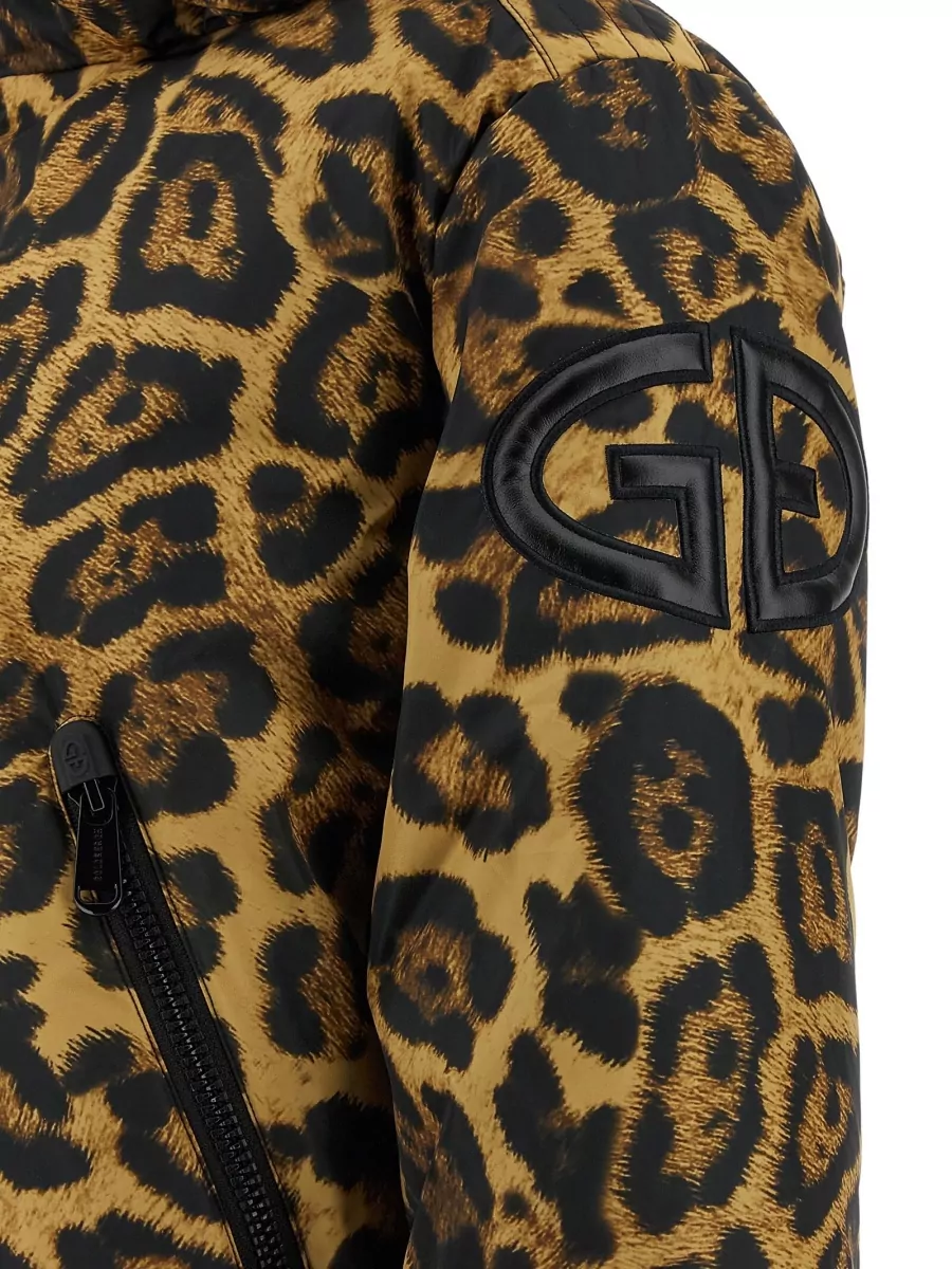Goldbergh Down Animal-Print Short Puffer Jacket