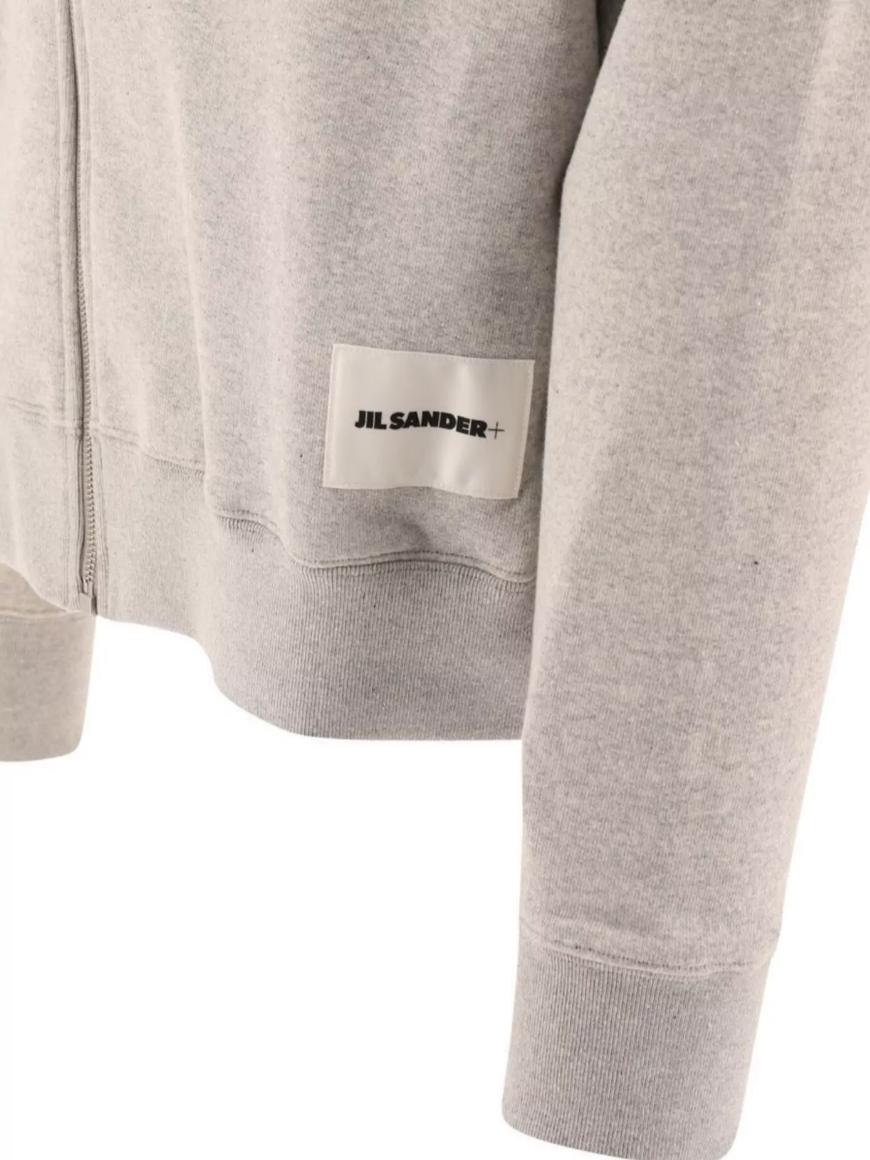 Jil Sander Logo Patch Zippered Hoodie