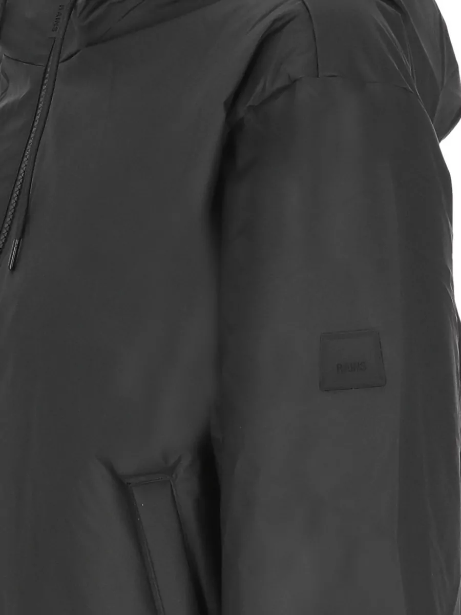 Rains Quilted Hooded Short Puffer Jacket