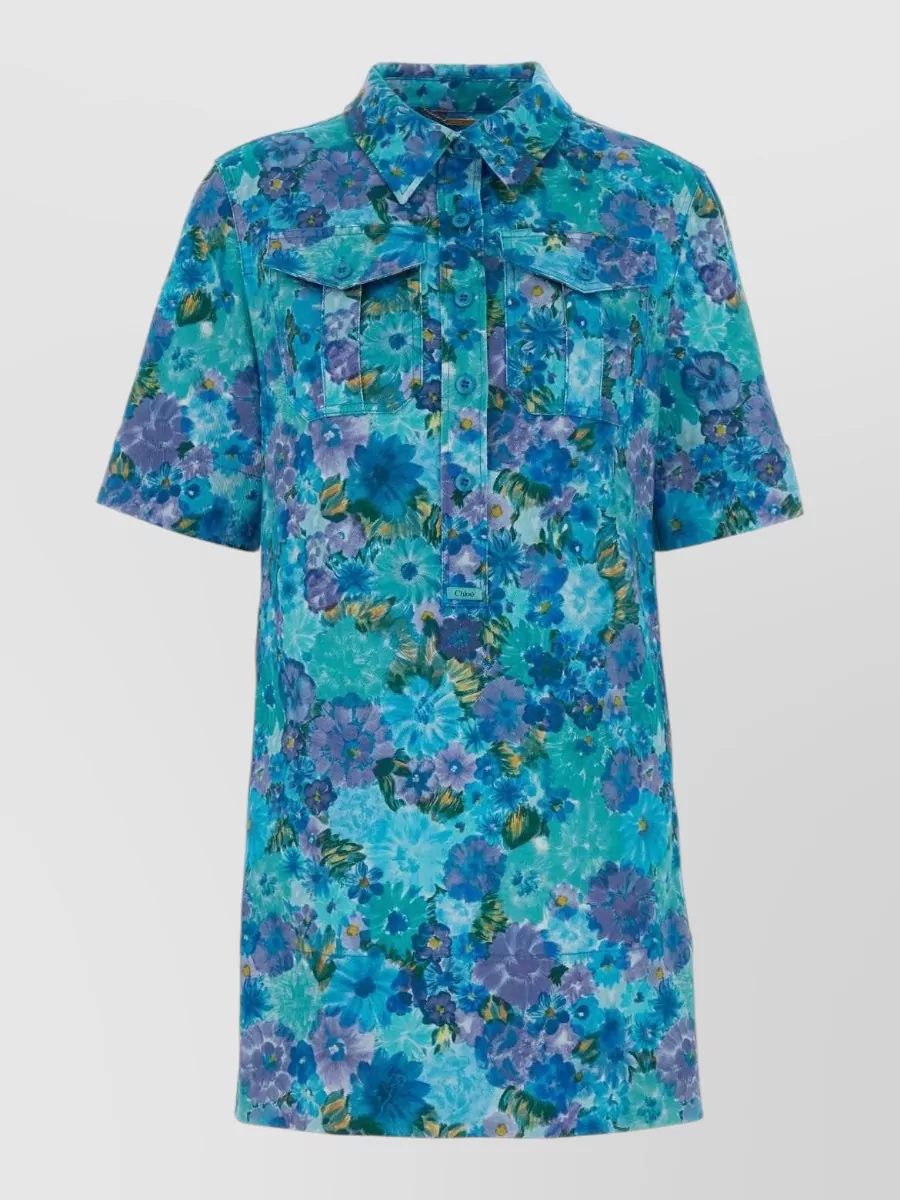 Chloé cotton floral-print mini dress