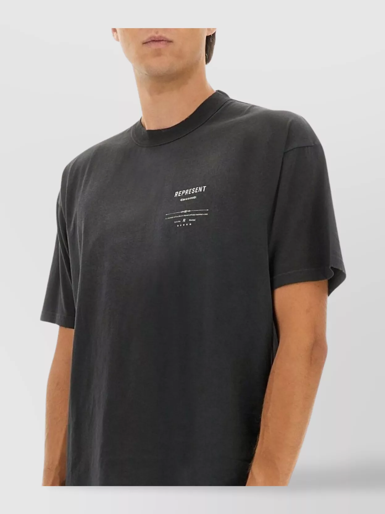 Represent Graphic Print Short Sleeve T-shirt In Gray