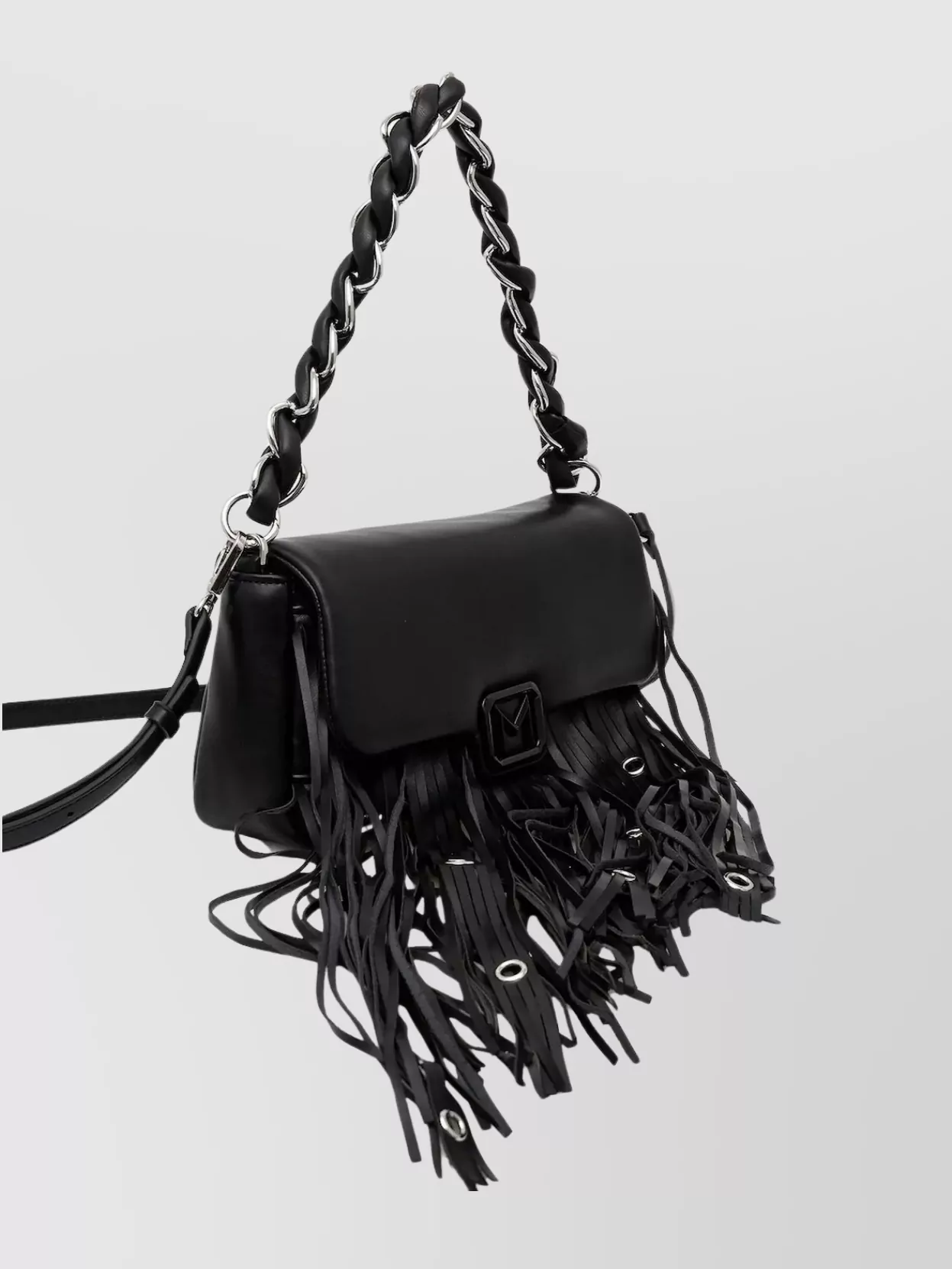 Marella Fringe Chain Cross-body Bag And Satchel In Black