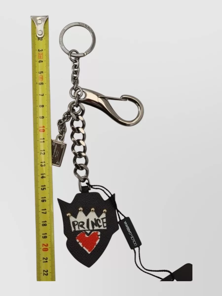 Dolce&Gabbana leather logo keychain