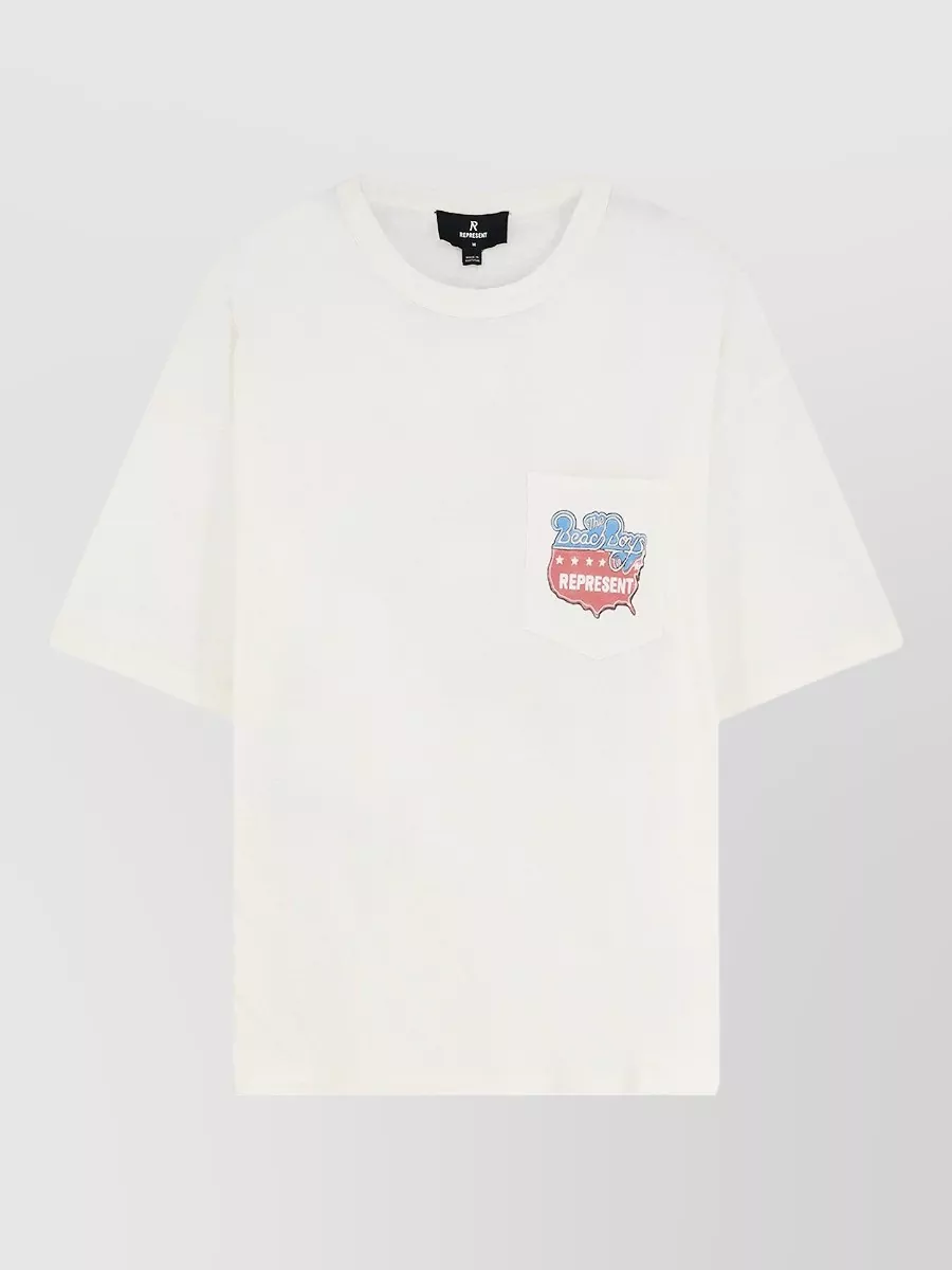 Represent cotton hemp short-sleeve crew-neck t-shirt