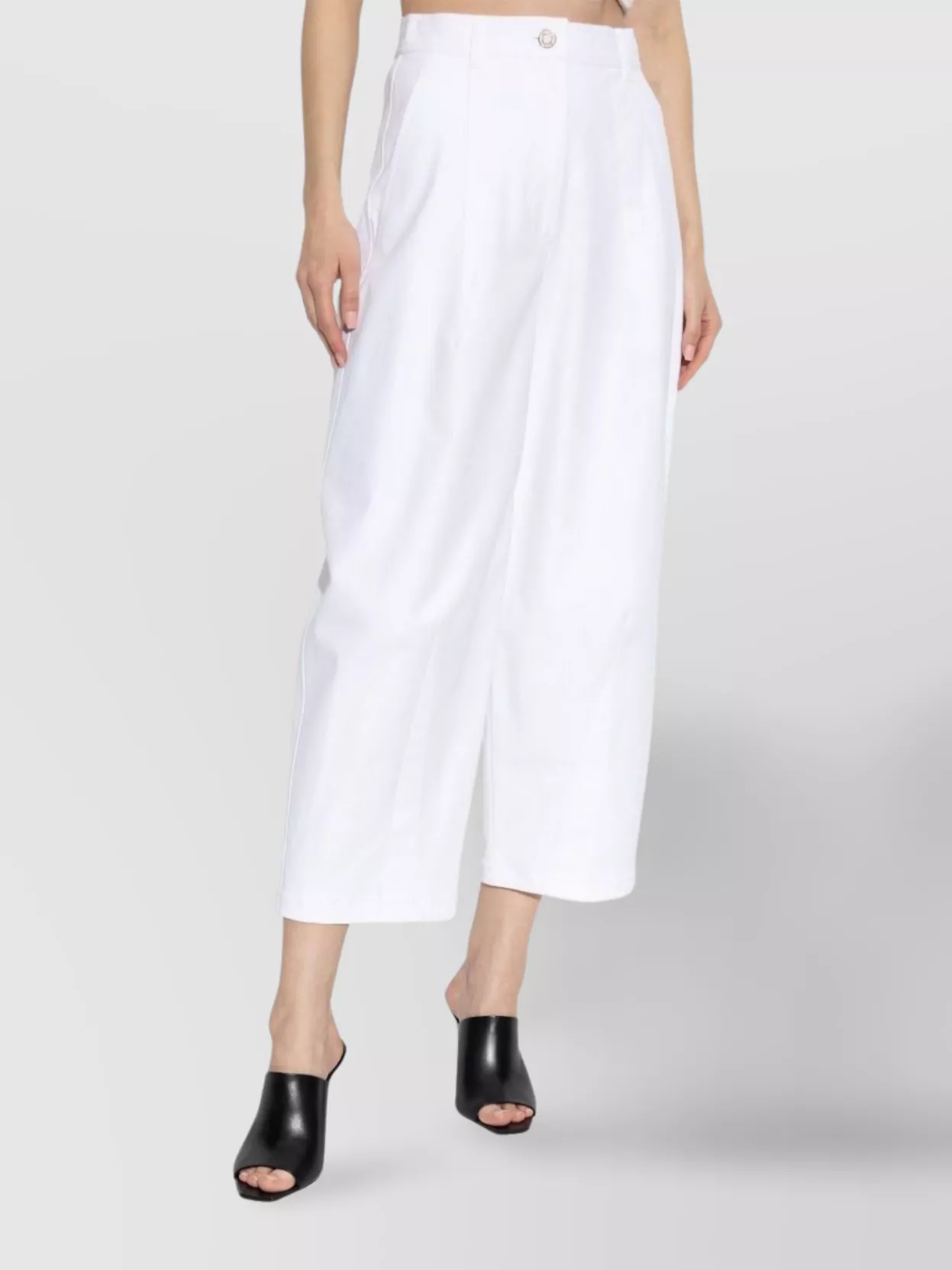 Max Mara High Waist Wide Leg Cropped Trousers