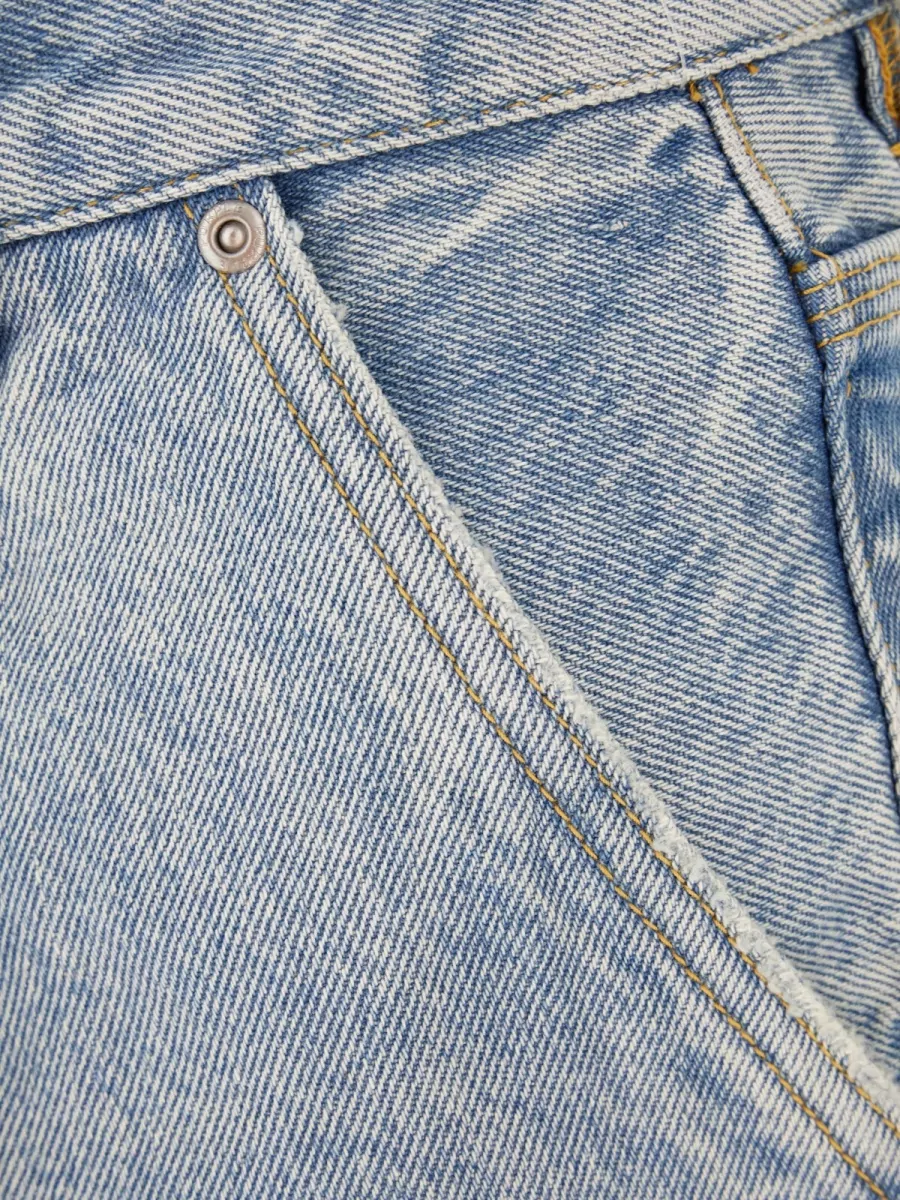 Purple Denim Bermuda Shorts