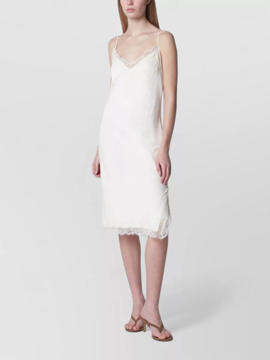Róhe silk lace slip midi dress