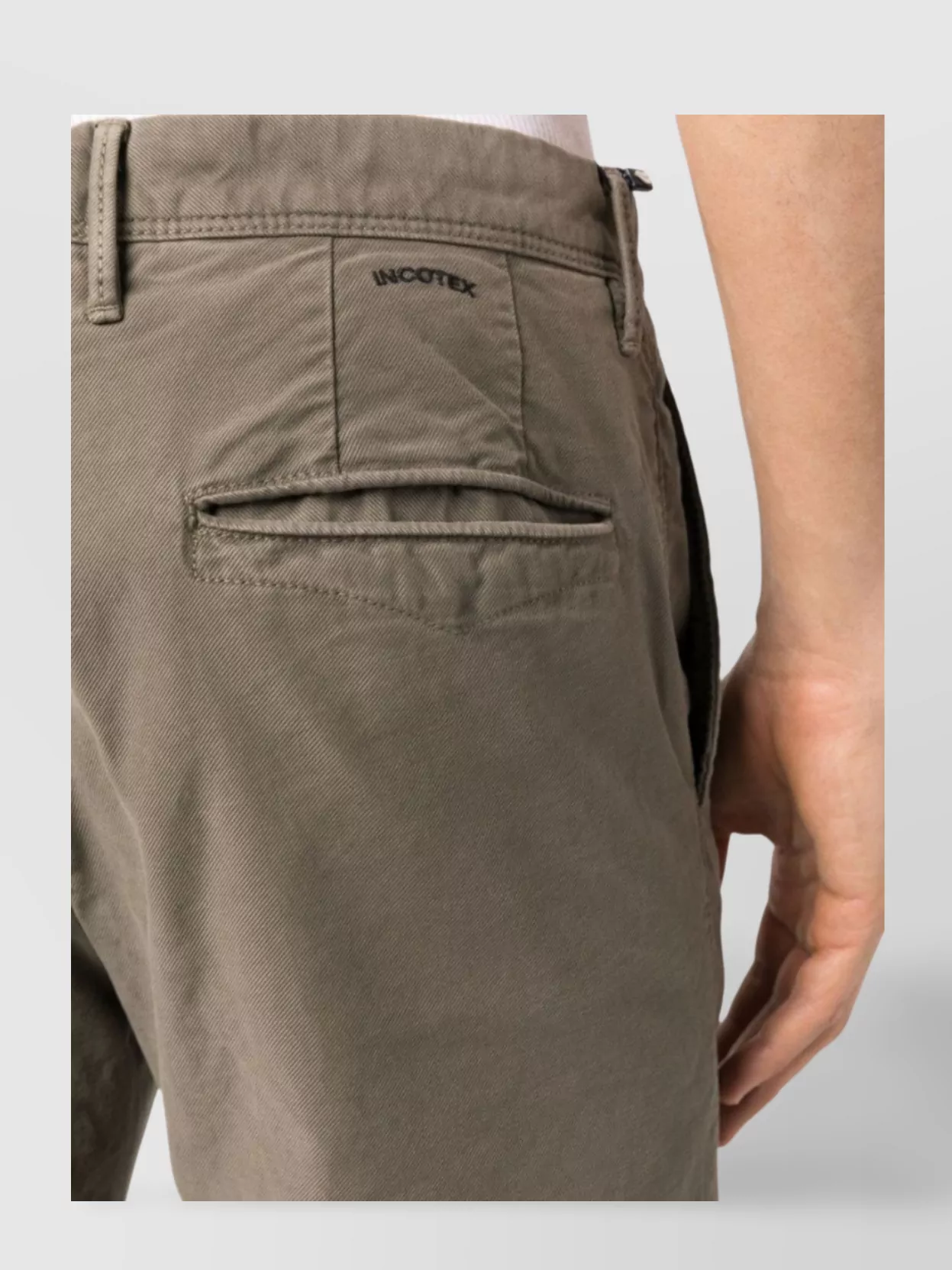 Incotex Trousers With Back Pockets And Belt Loops