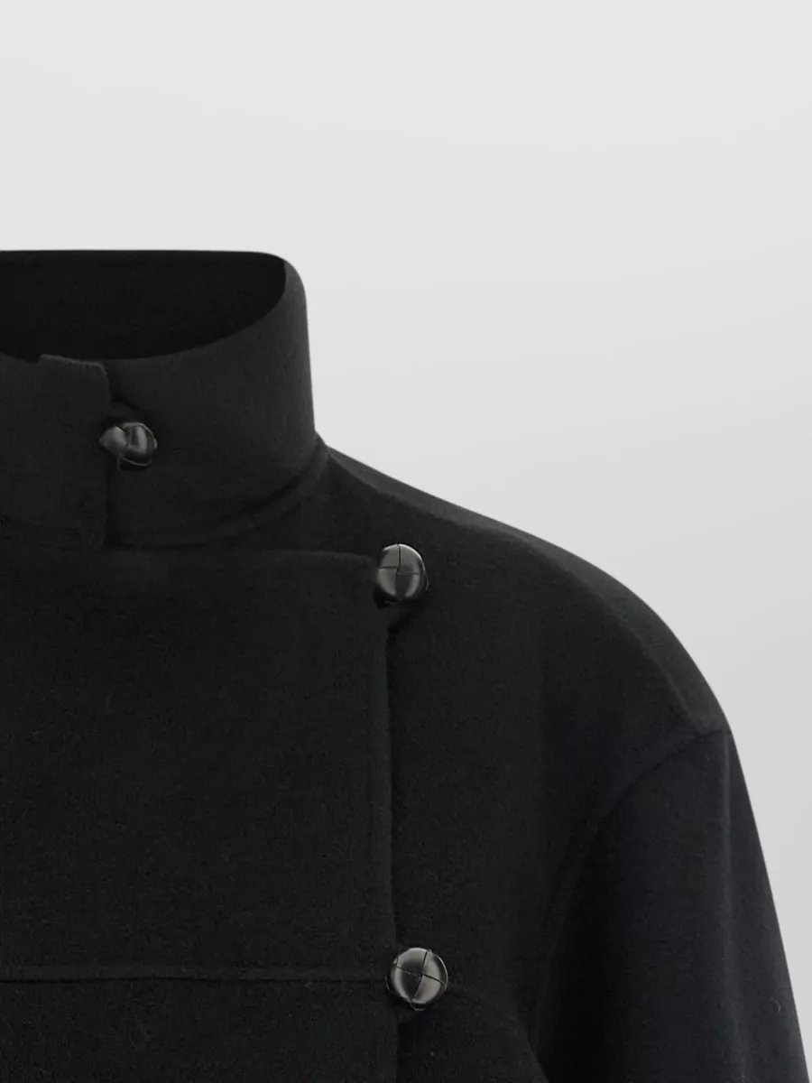 Róhe Cashmere Wool Asymmetric High-Collar Jacket