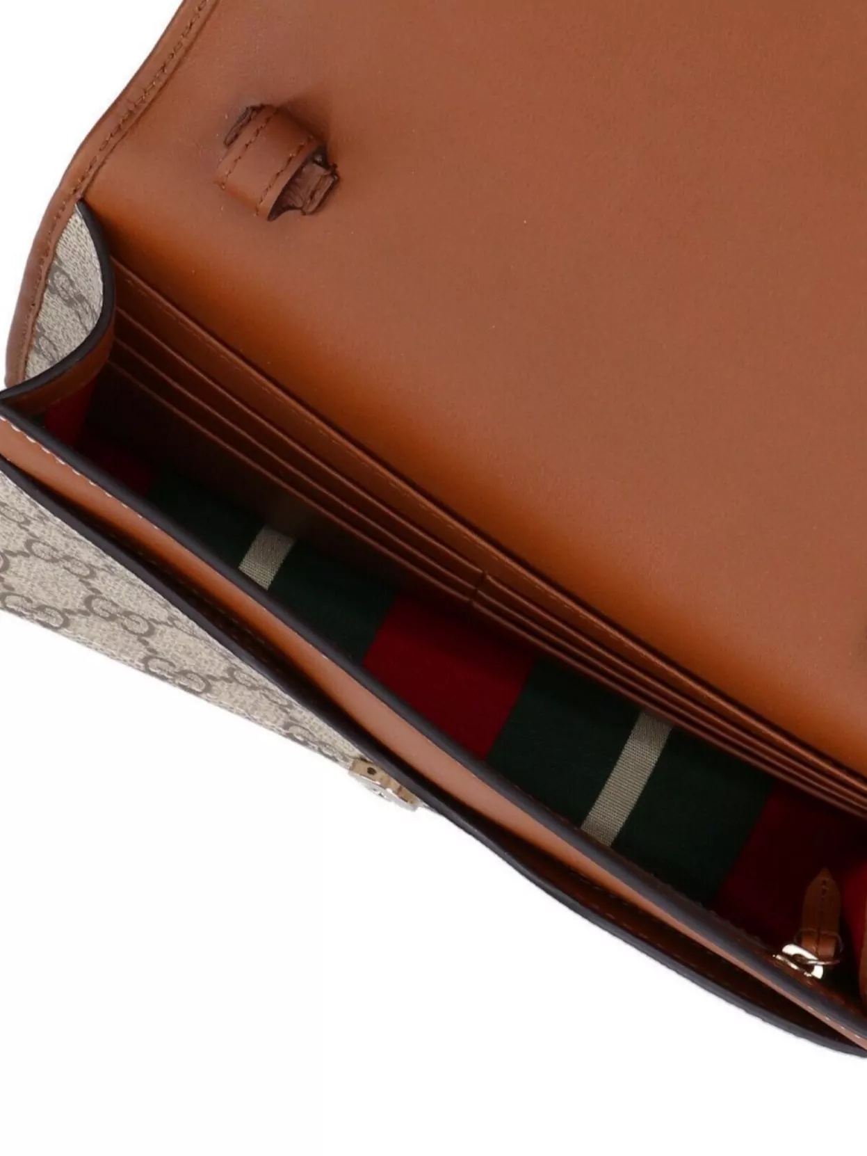 Gucci Leather Trim Wallet Detachable Strap
