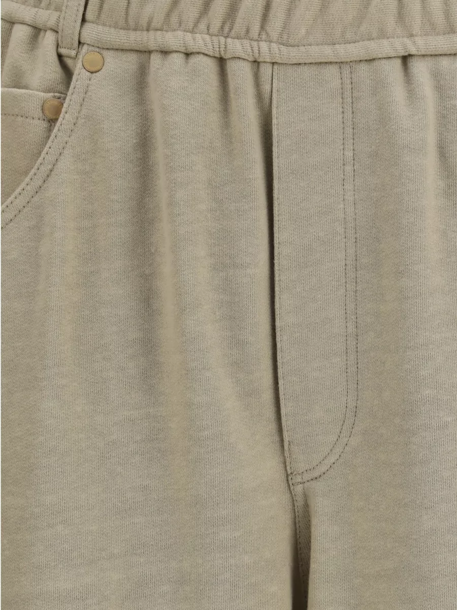 Brunello Cucinelli Linen Cotton High-Rise Wide-Leg Track Pants