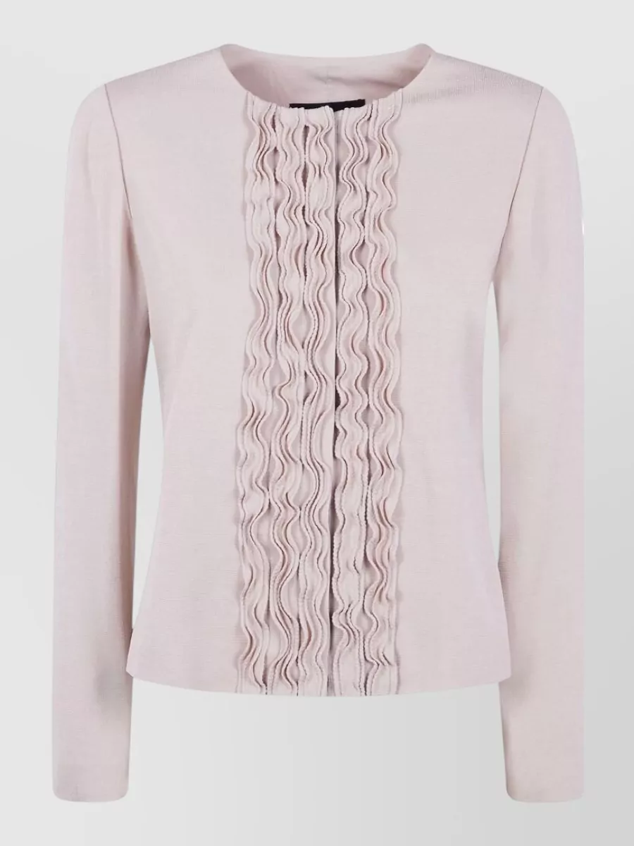 Emporio Armani Ruffled long-sleeve blouse