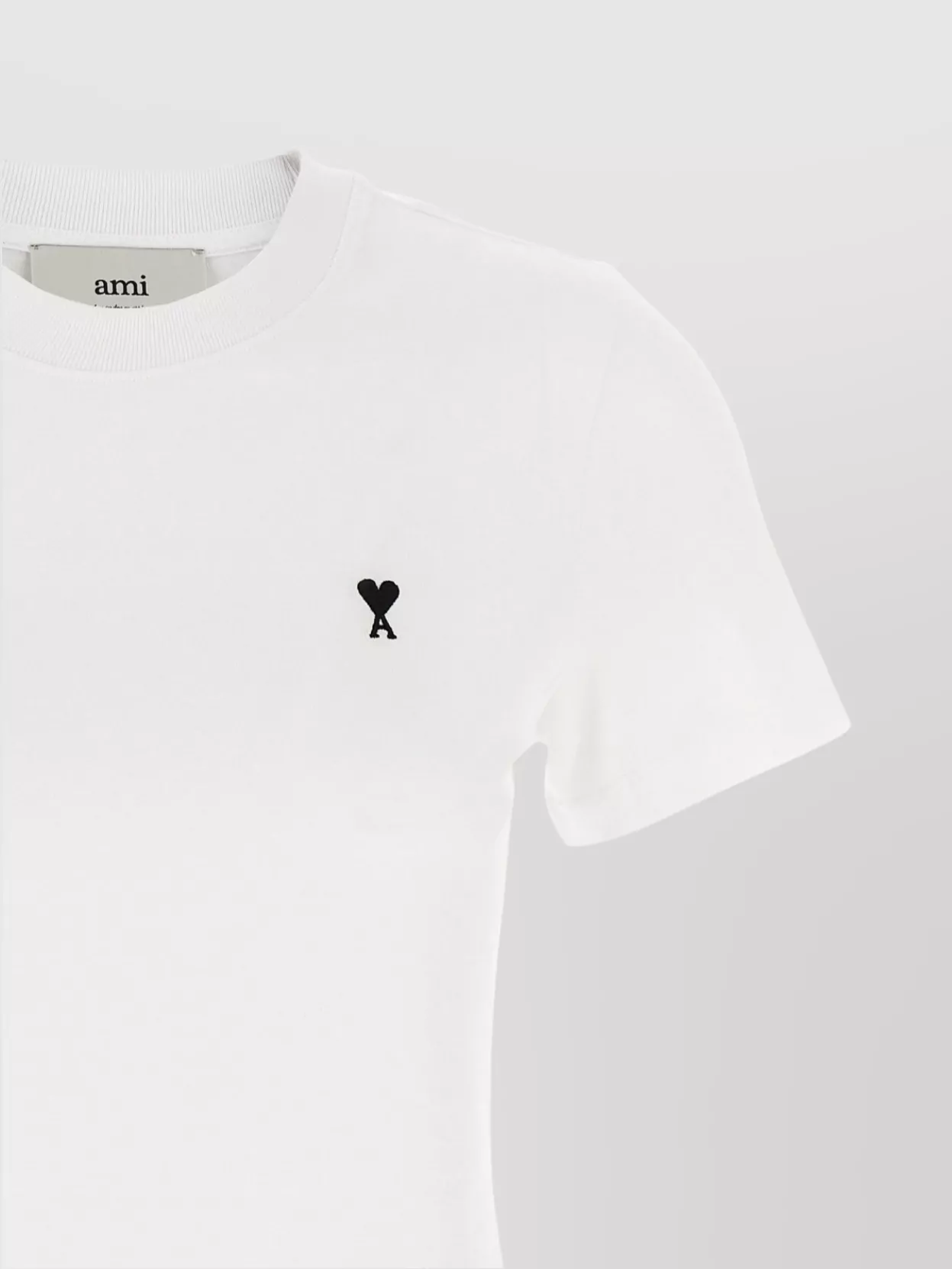 Ami Paris Heart Friend Cropped T-Shirt