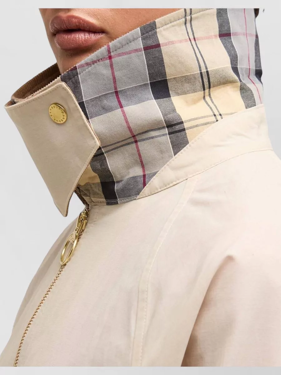 Barbour Corduroy Jacket Foldable Collar Gold Hardware