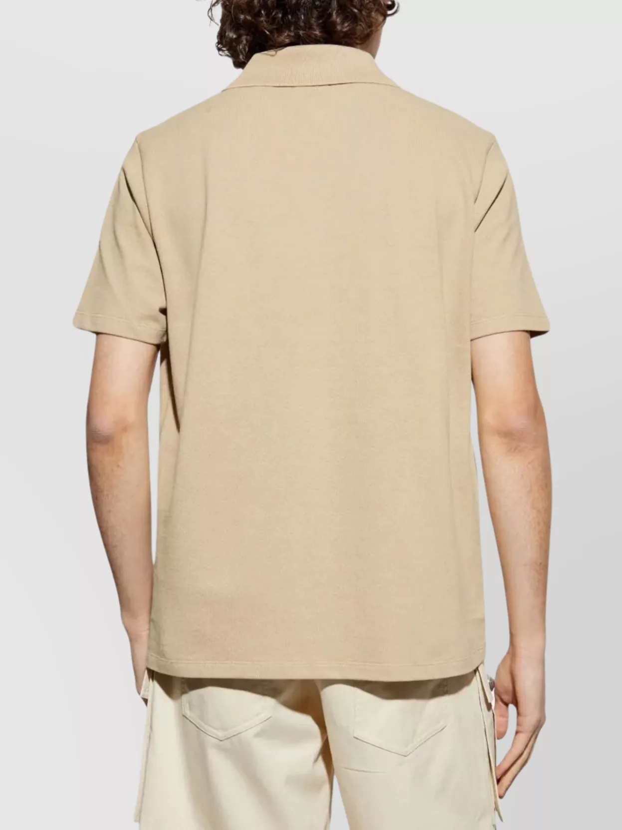 Balmain Zip Collar Short Sleeve Polo