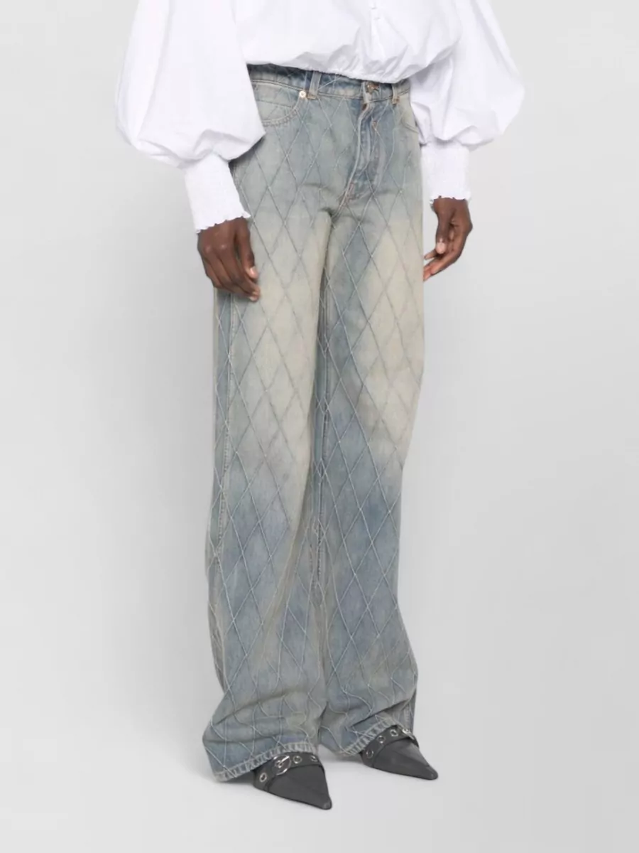 Balmain High-Rise Straight-Leg Denim Jeans