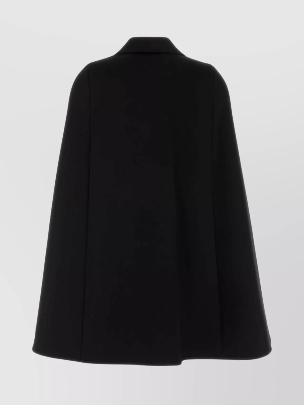 Max Mara Pordoi Cape With Button Detailing And Notched Lapels In Black