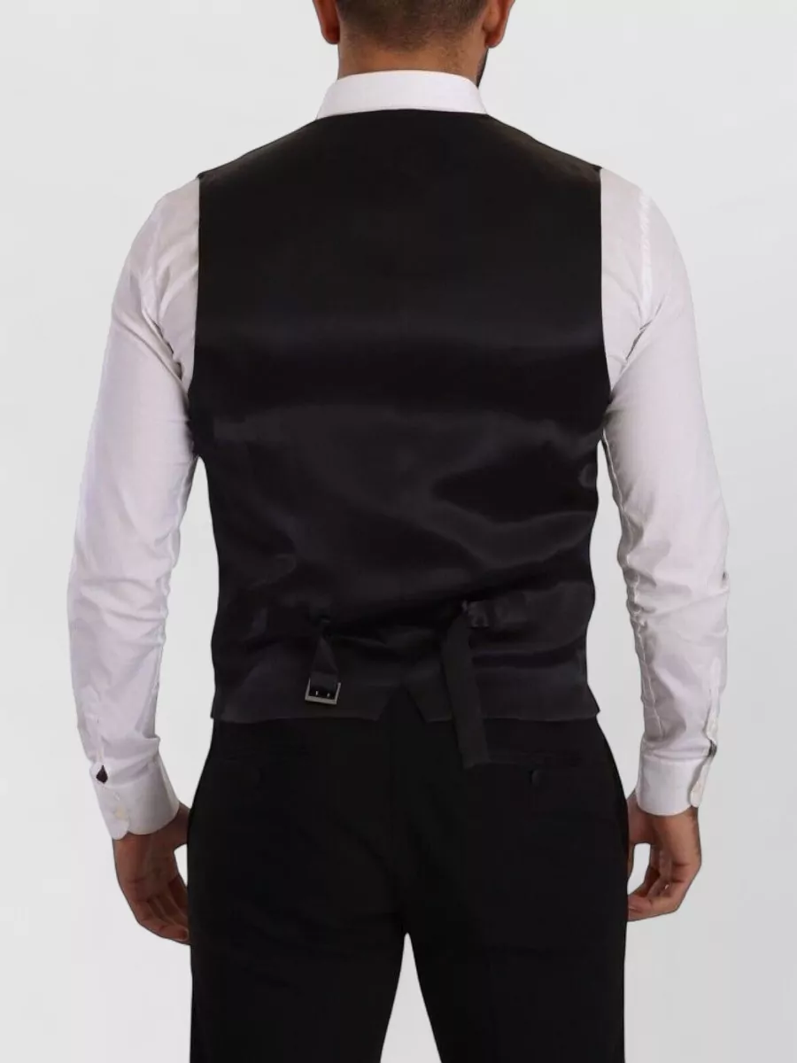 Dolce&Gabbana Striped Wool Silk Waistcoat