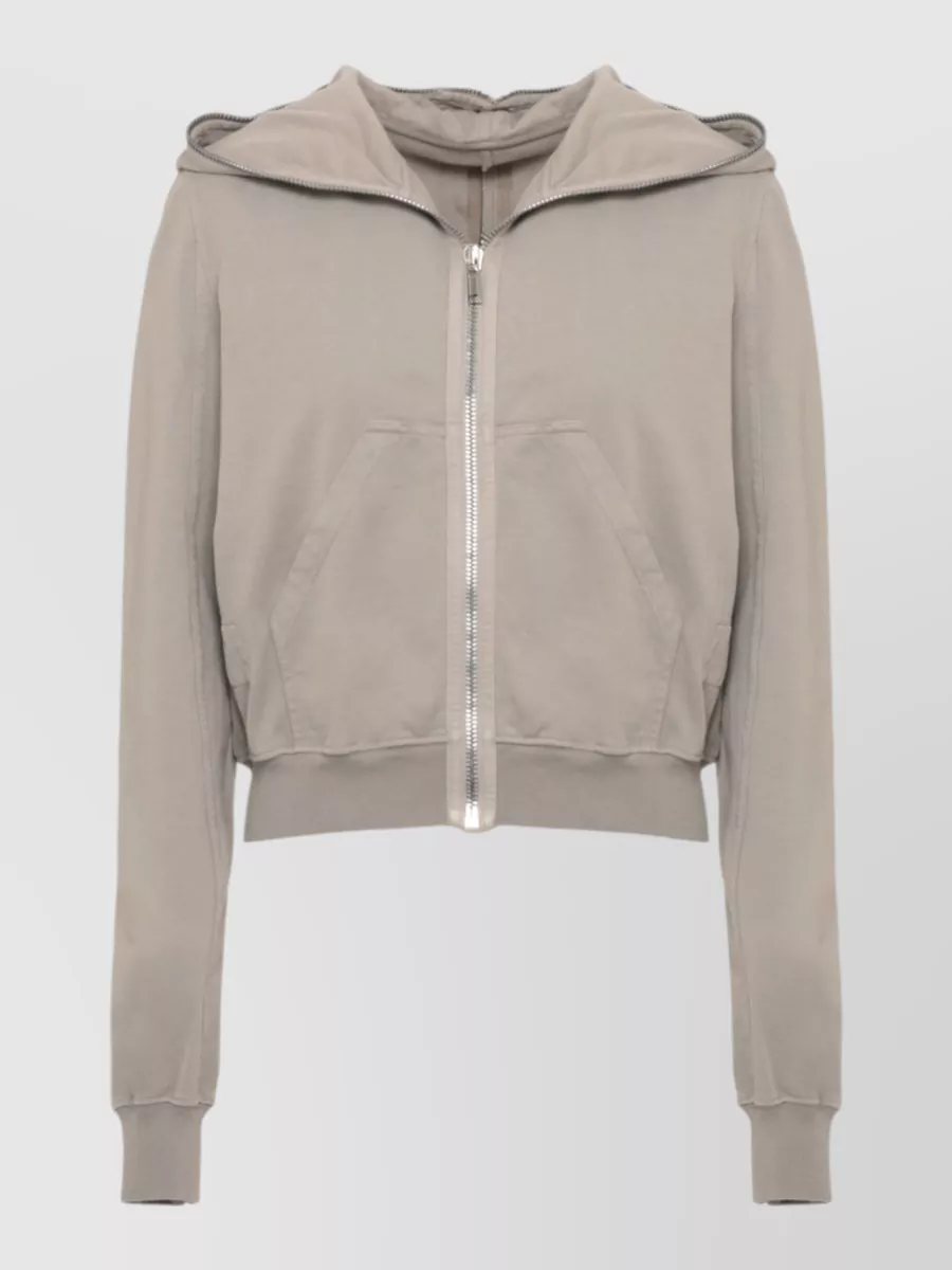 Rick Owens Drkshdw cotton hooded zip-up sweatshirt