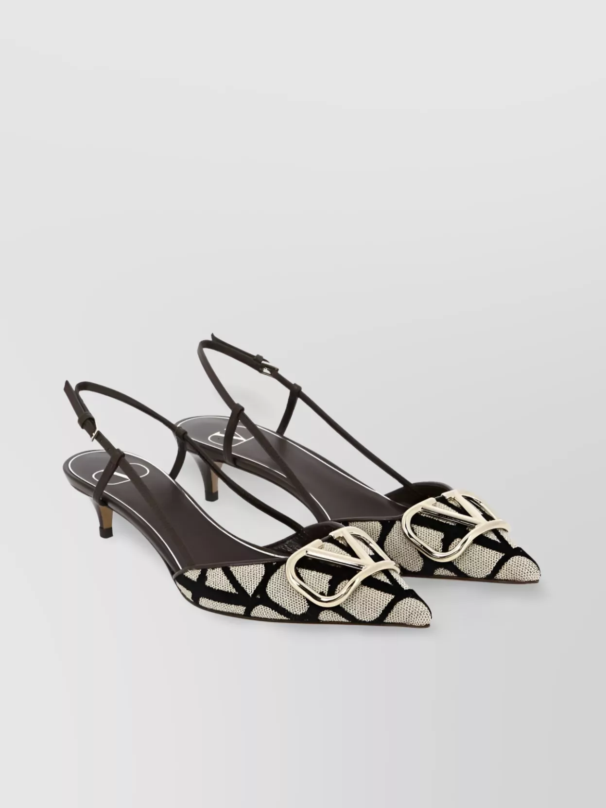 Valentino Garavani Geometric Kitten Heel Sandals