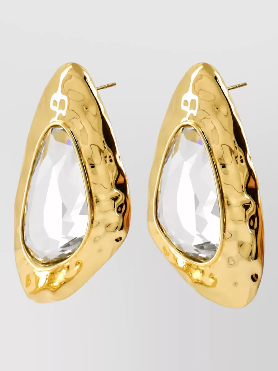 Self-Portrait Brass Earrings