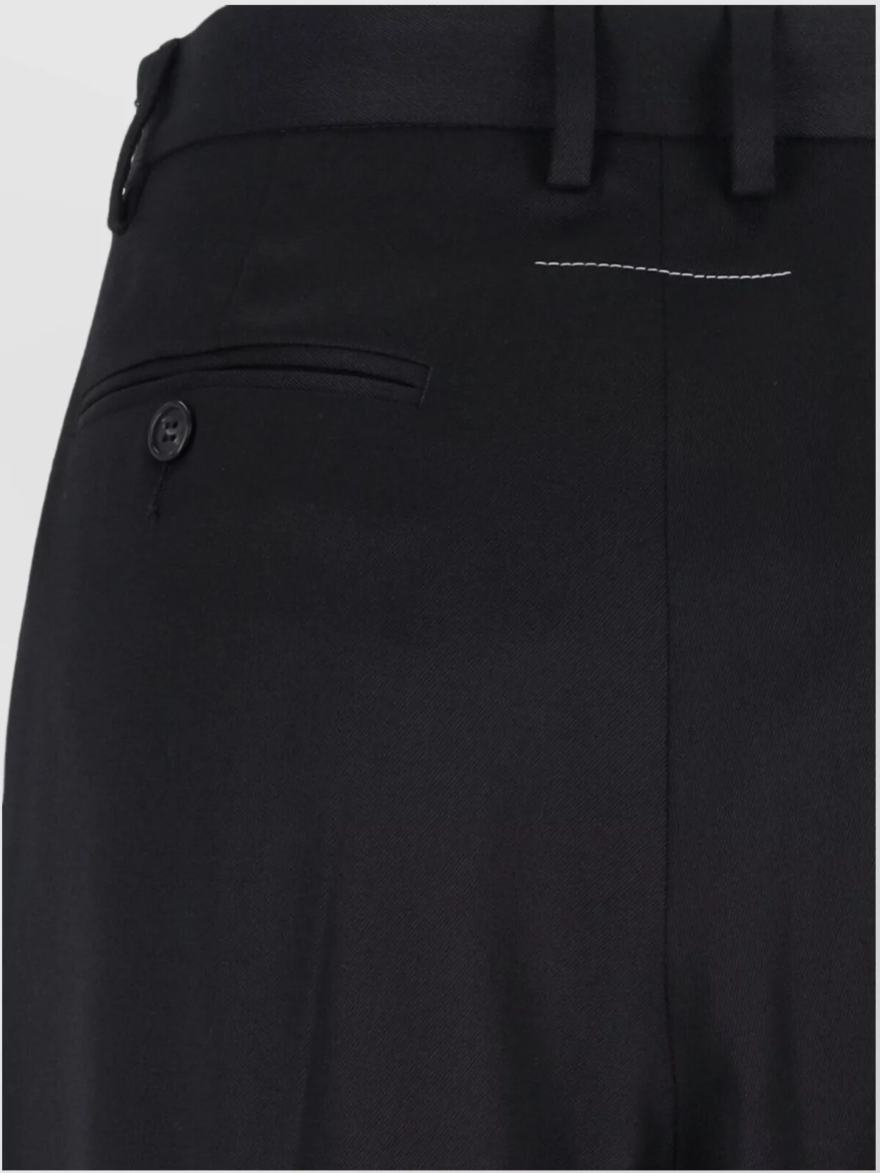 Mm6 Maison Margiela Straight Leg Trousers With Belt Loops And Buttoned Back Pockets