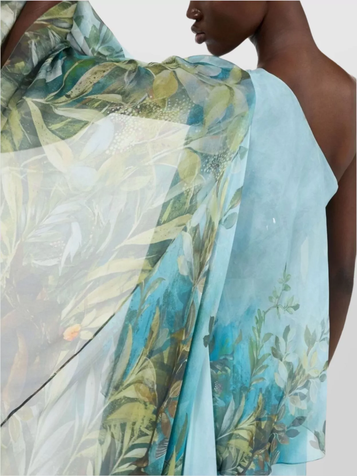 Roberto Cavalli Asymmetric Floral Print One Shoulder Dress