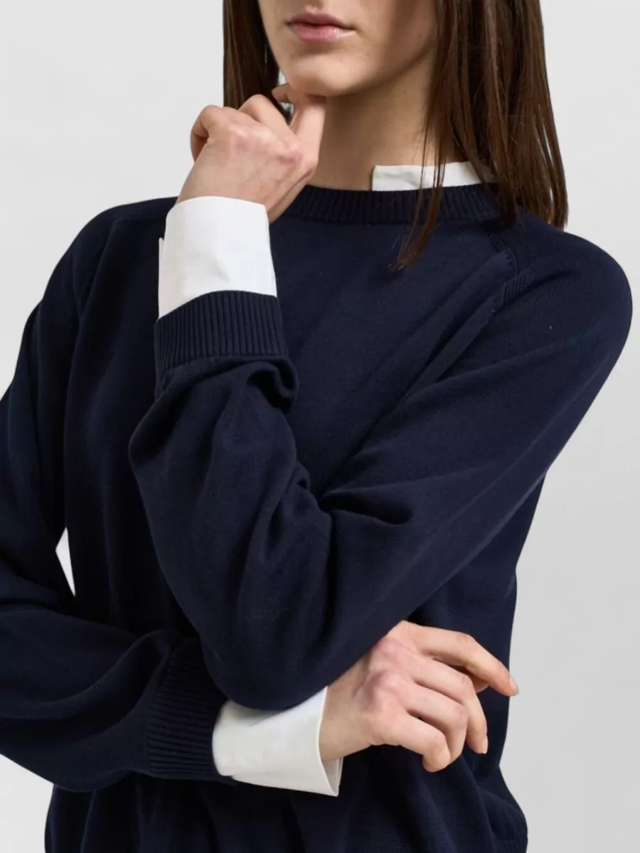 Semicouture Silk-Blend Layered Effect Jumper