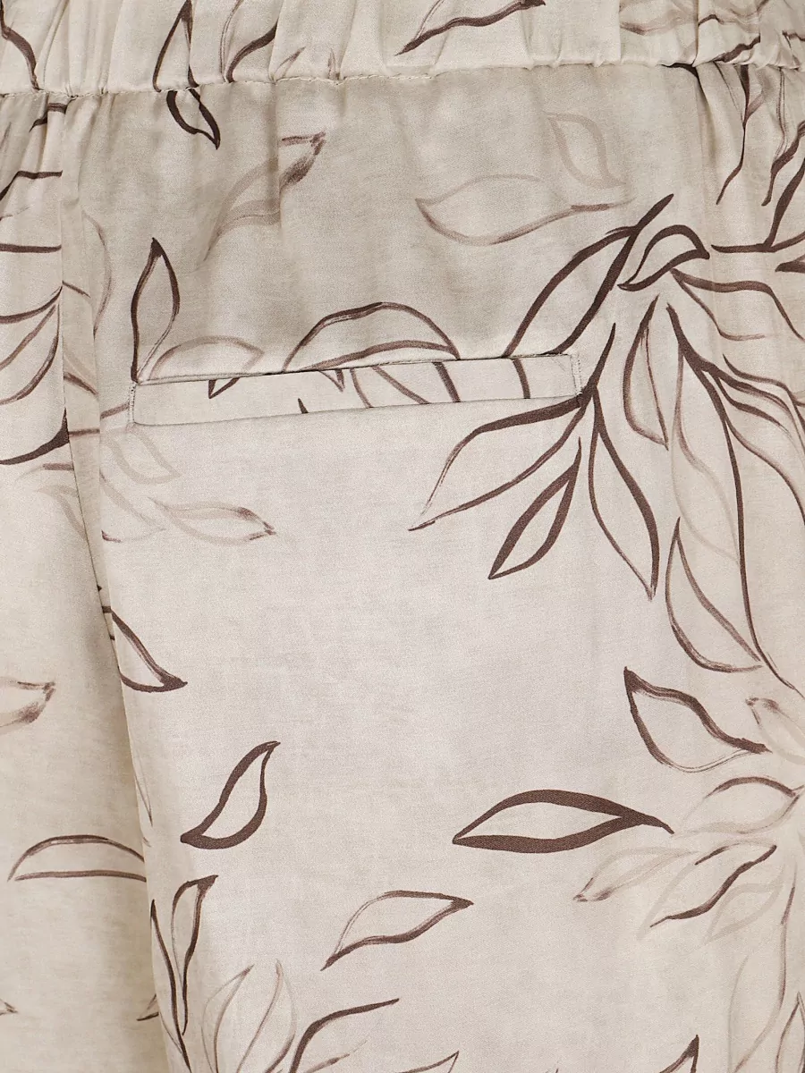Peserico Botanical-Print Wide-Leg Trousers