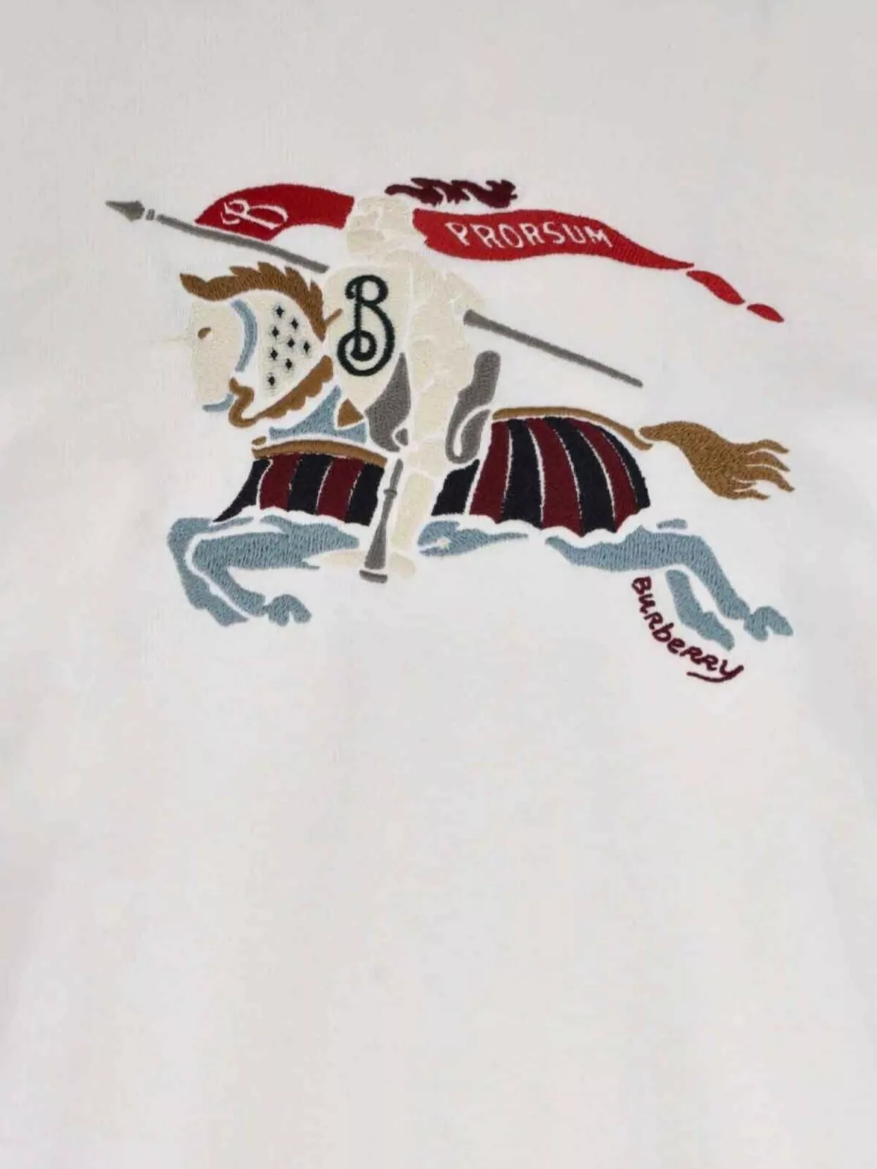 Burberry Short Sleeve Crew Neck Embroidered T-Shirt