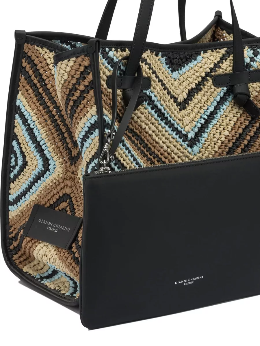 Gianni Chiarini Woven Shoulder Bags Featuring Dual Handles