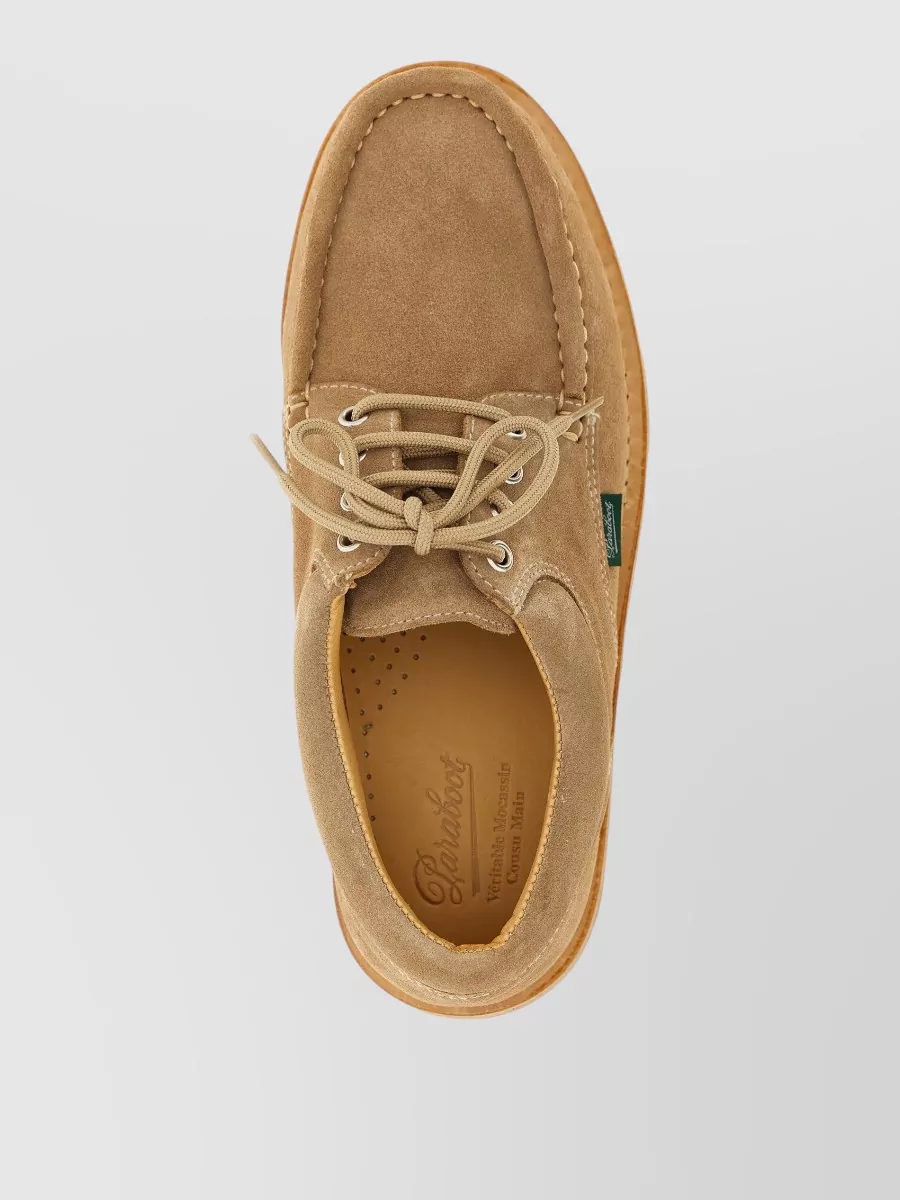 Paraboot Suede Leather Derby Shoes