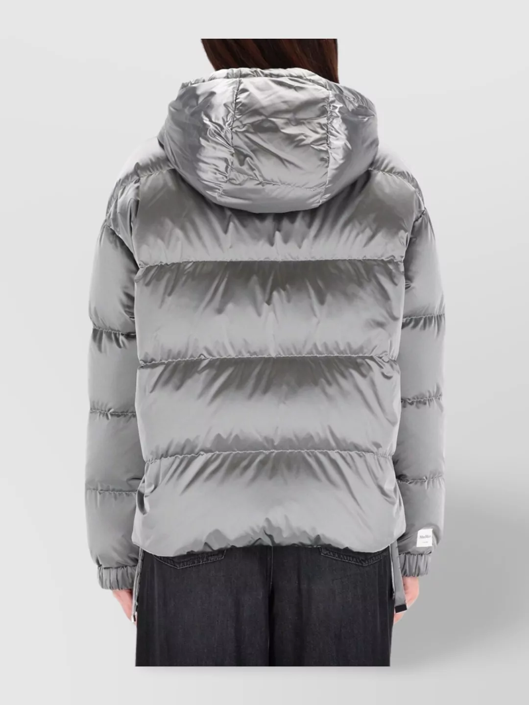 S Max Mara Satin Quilted Jacket Hooded Design