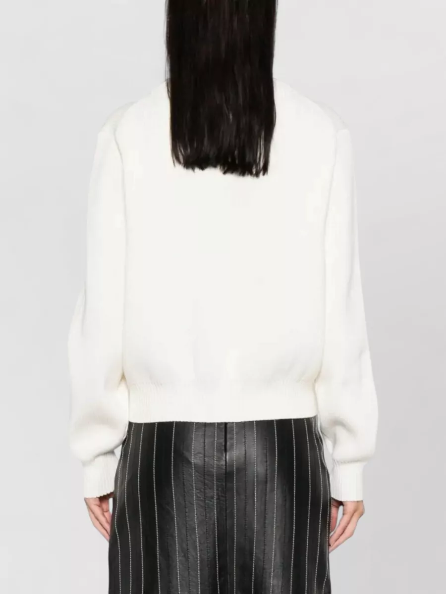 Victoria Beckham Cotton Relaxed-Fit V-Neck Sweater
