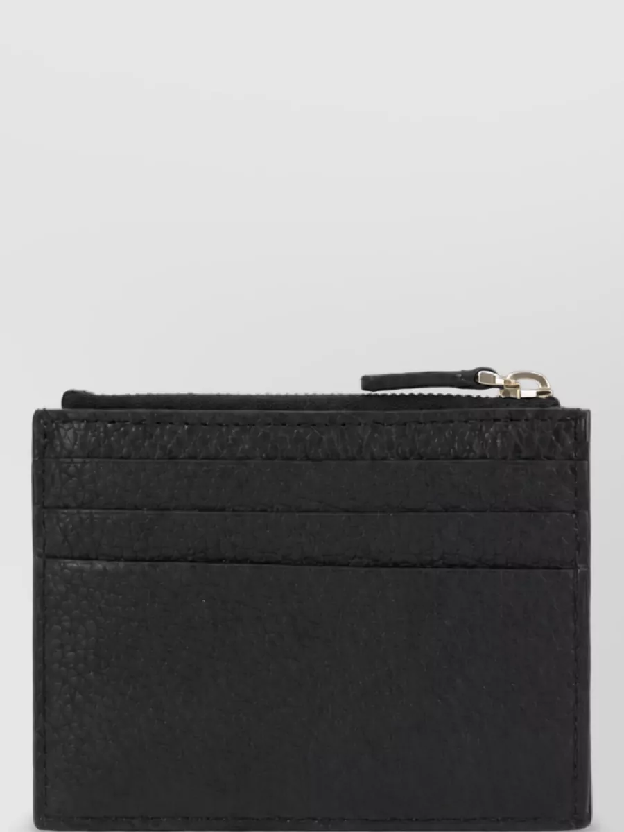 Valentino Leather Rockstud Card Holder