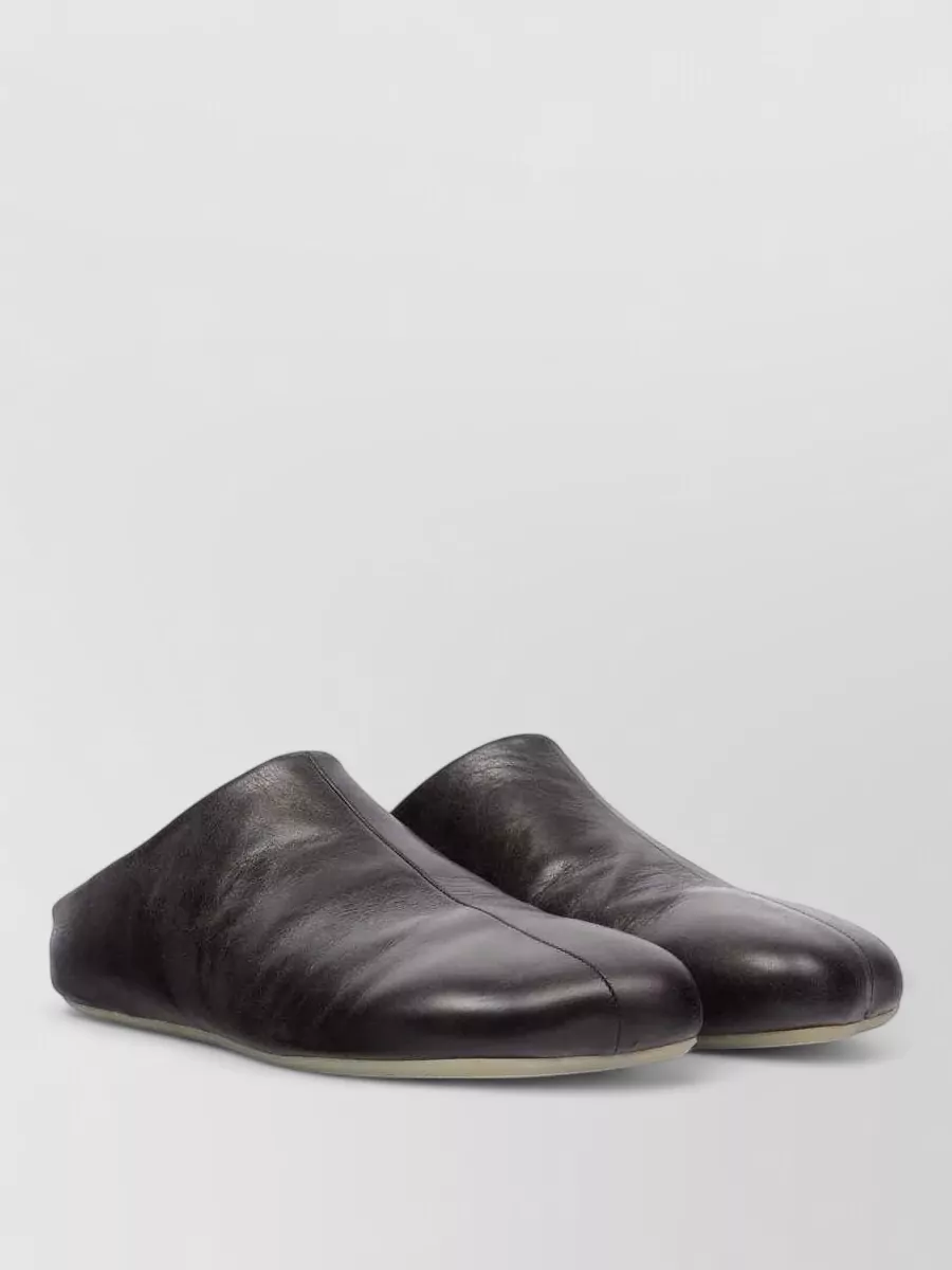 Mm6 Maison Margiela Leather Square-Toe Loafers