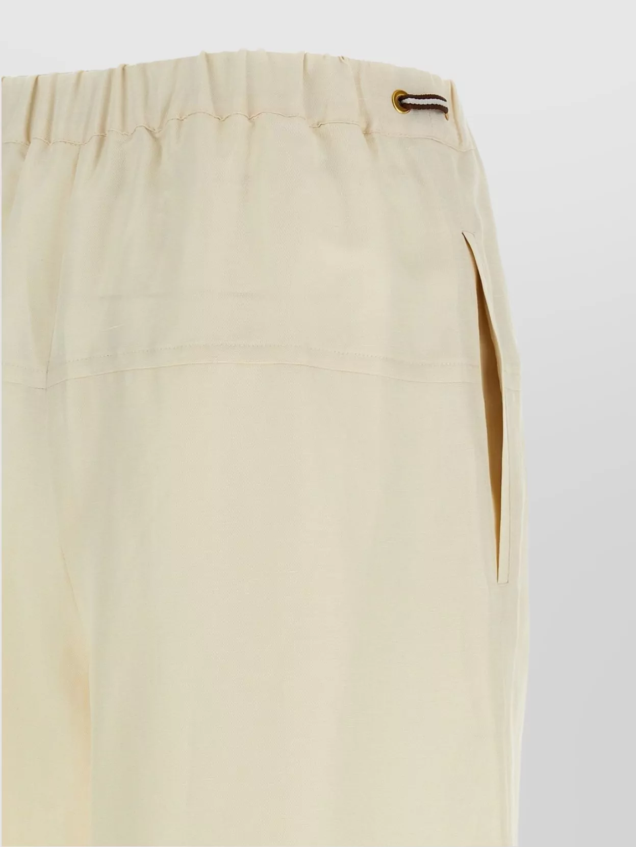 Max Mara Elastic Waistband Lightweight Wide Leg Trousers