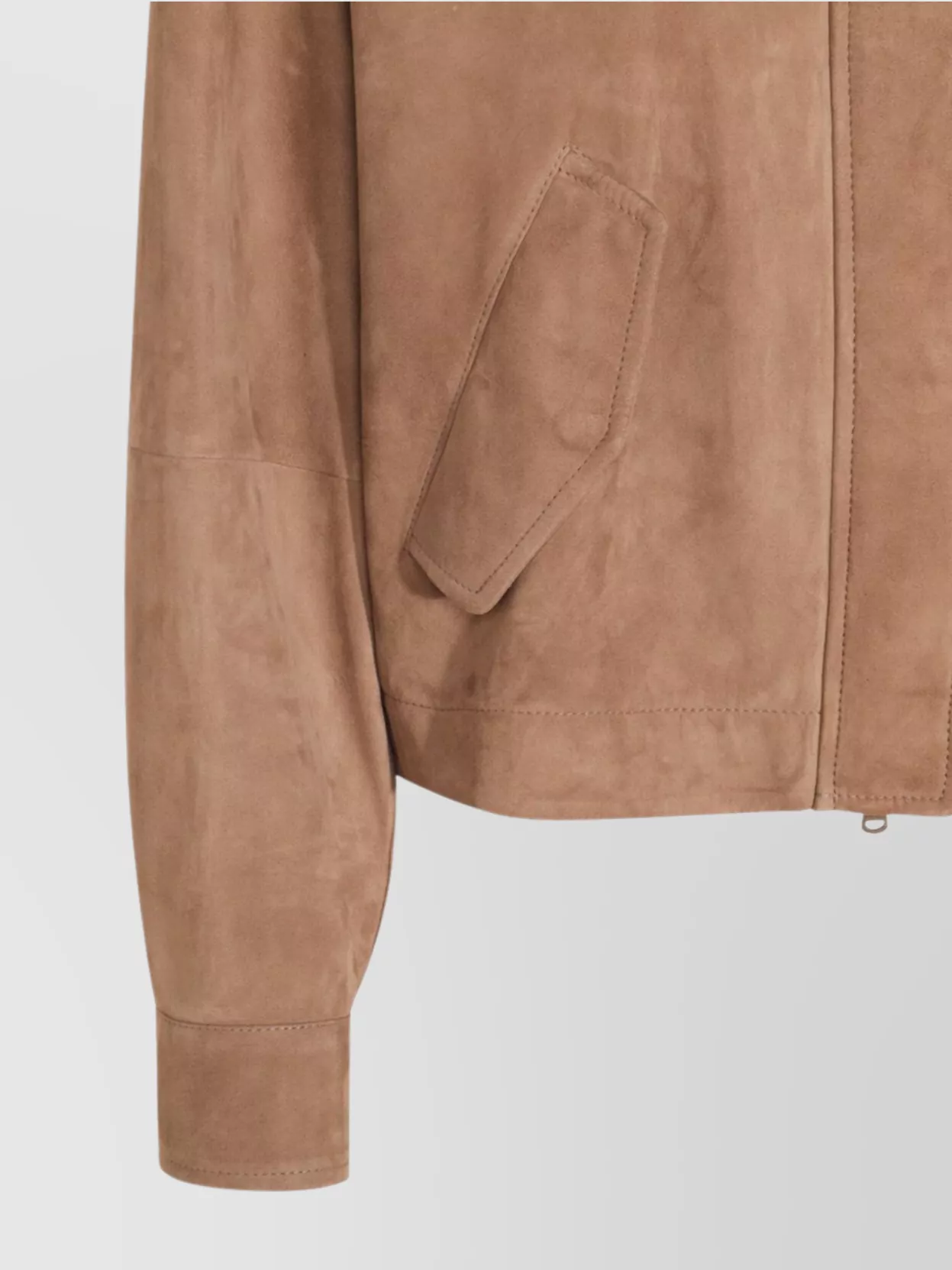 Brunello Cucinelli Leather Jacket With Button Detail And Front Pockets