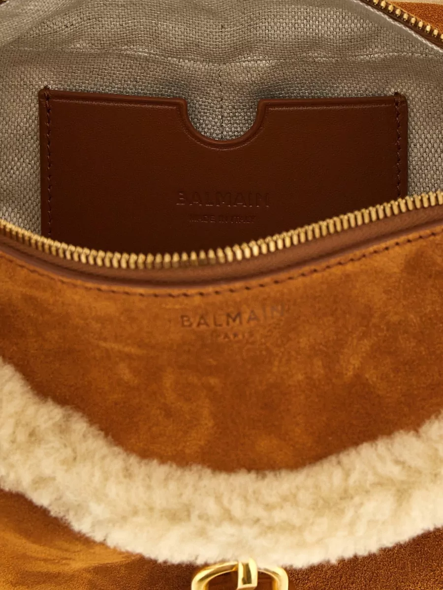 Balmain Pulse Small Leather Clutch Bag