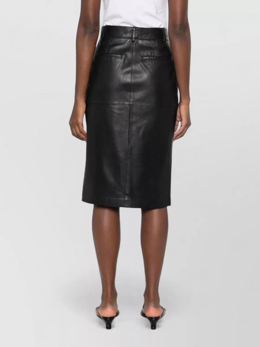 Parosh Leather Knee-Length Pencil Skirt