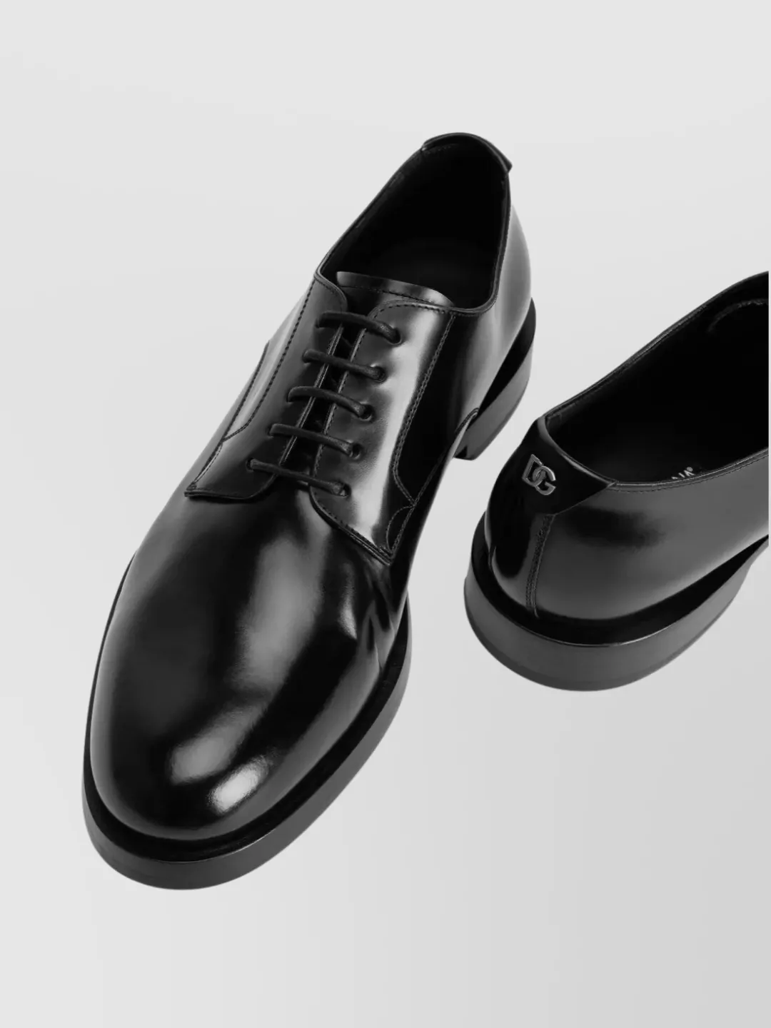 Dolce&Gabbana Leather Derby Shoes With Round Toe Design