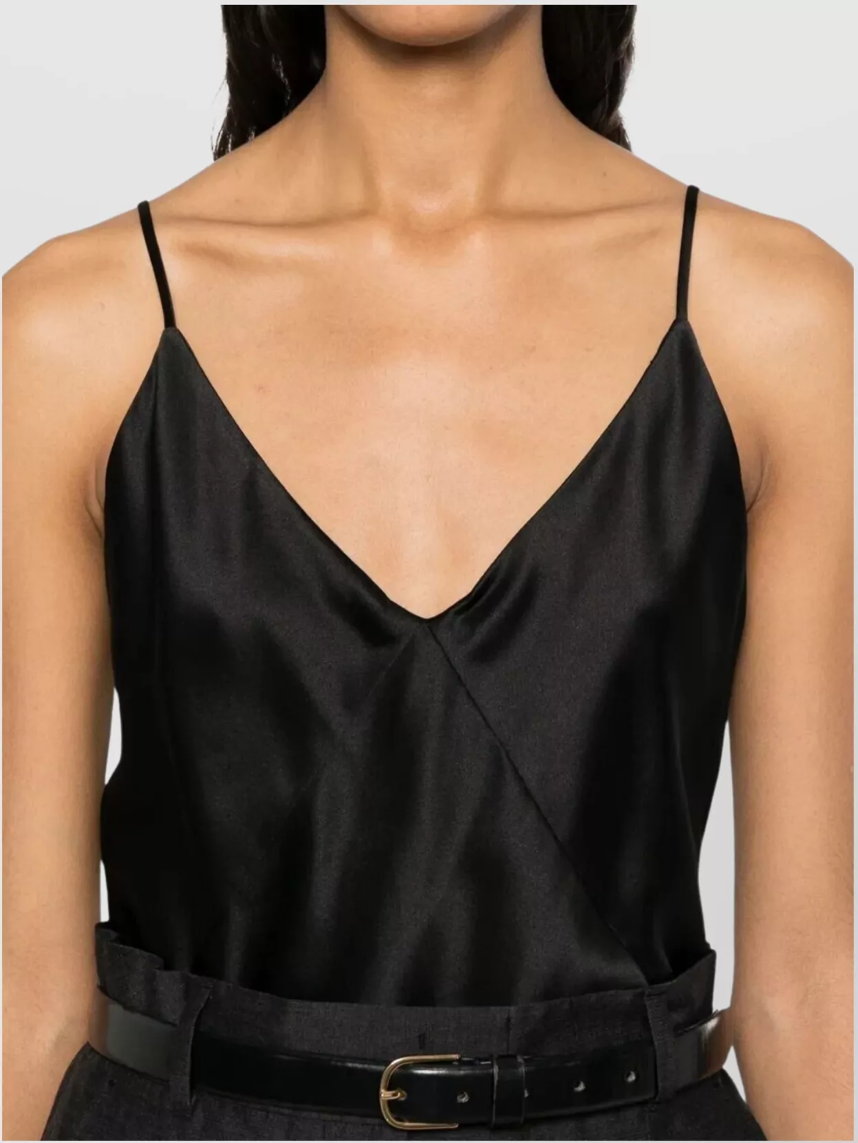 Max Mara Silk Top Relaxed Fit Satin Finish