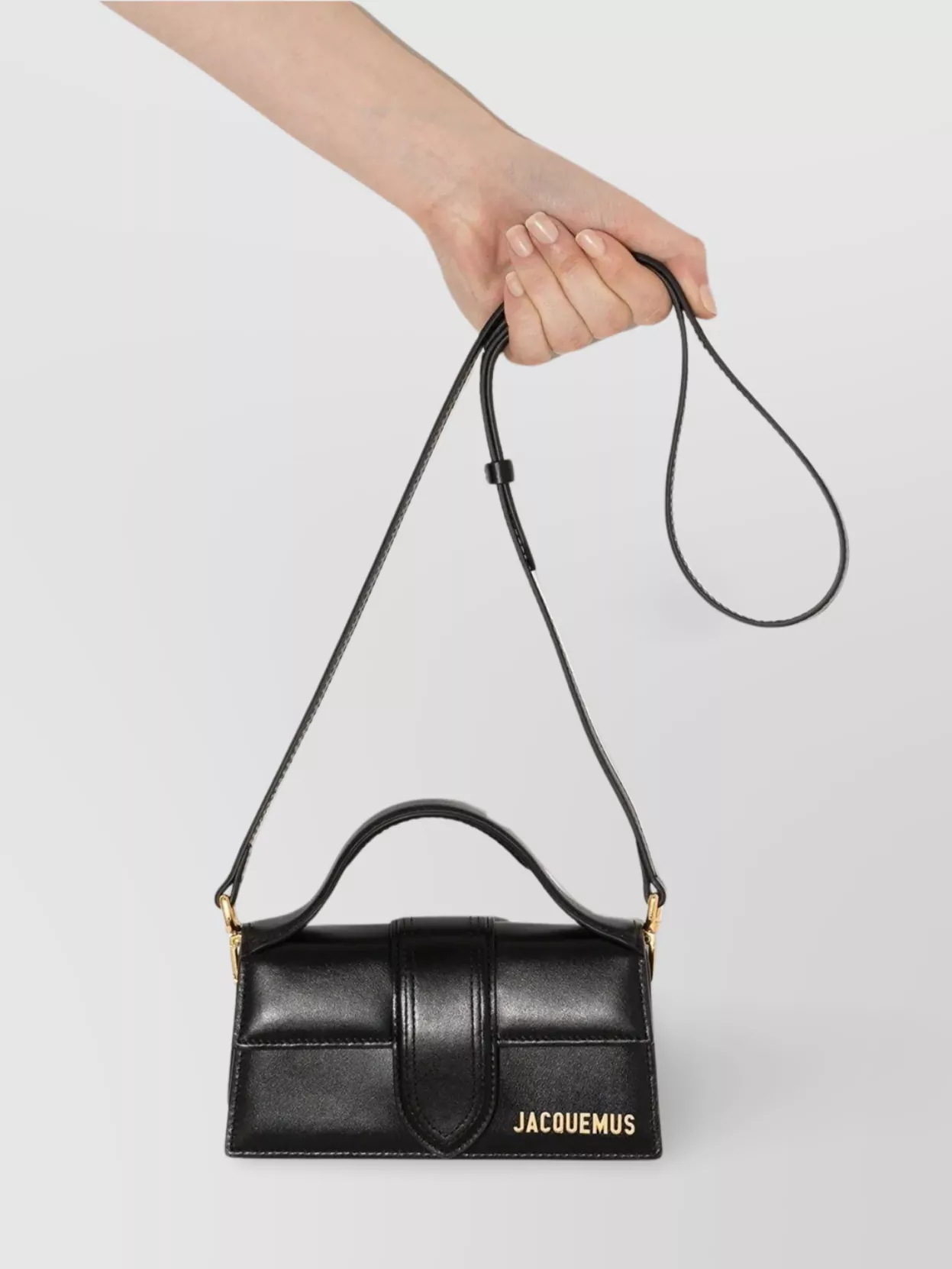Jacquemus Mini Calfskin Shoulder Bag With Gold-tone Detail