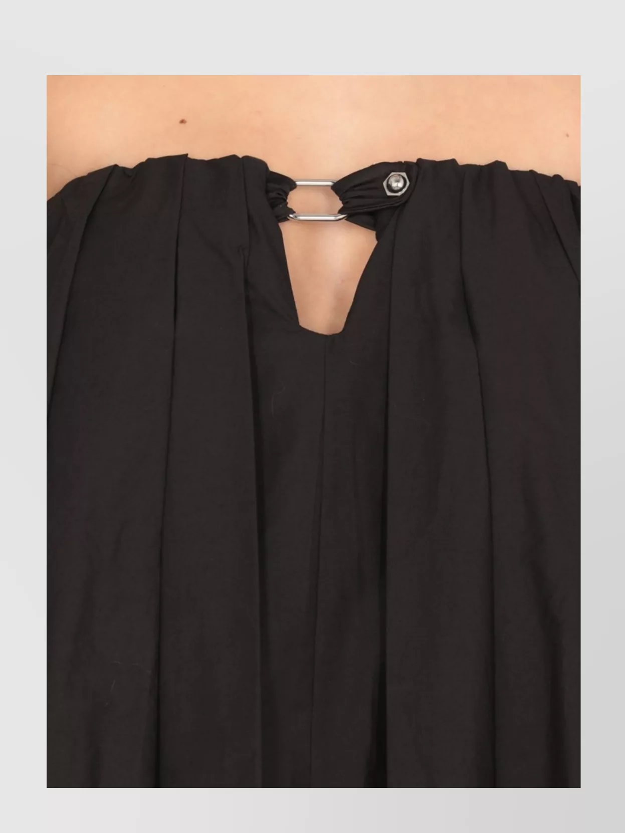 Pinko Backless Pleated Mini Dress