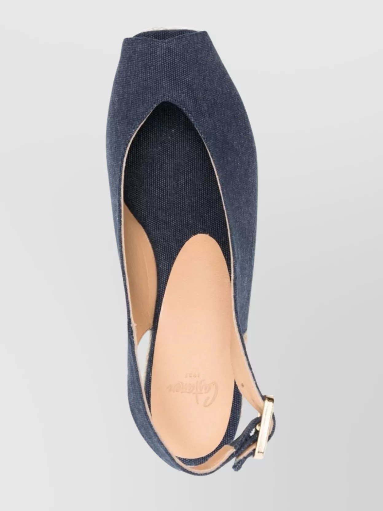 CASTAñER RAFFIA HEEL CANVAS WEDGE ESPADRILLES