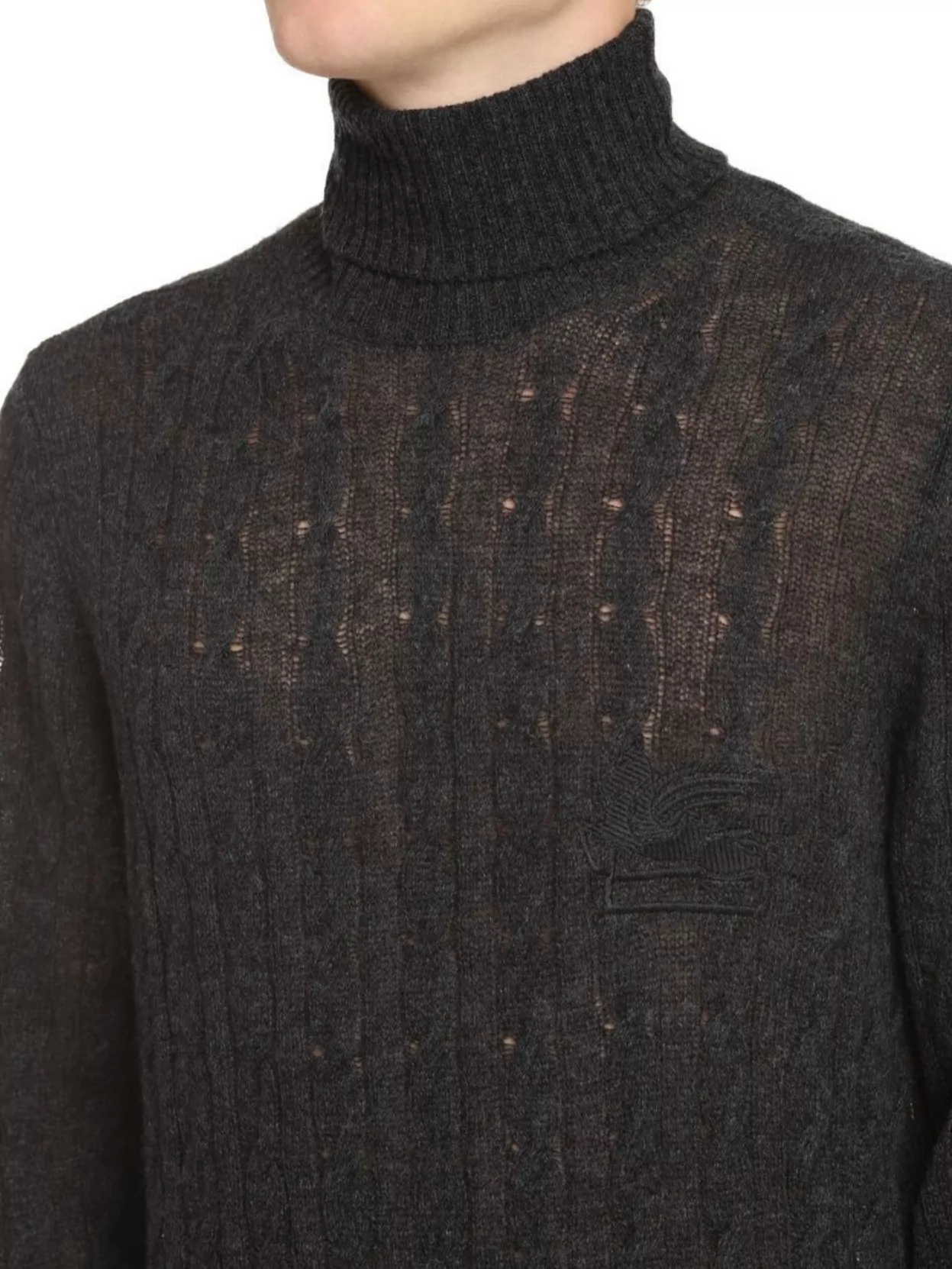 Etro Turtleneck Cable-Knit Cashmere Sweater