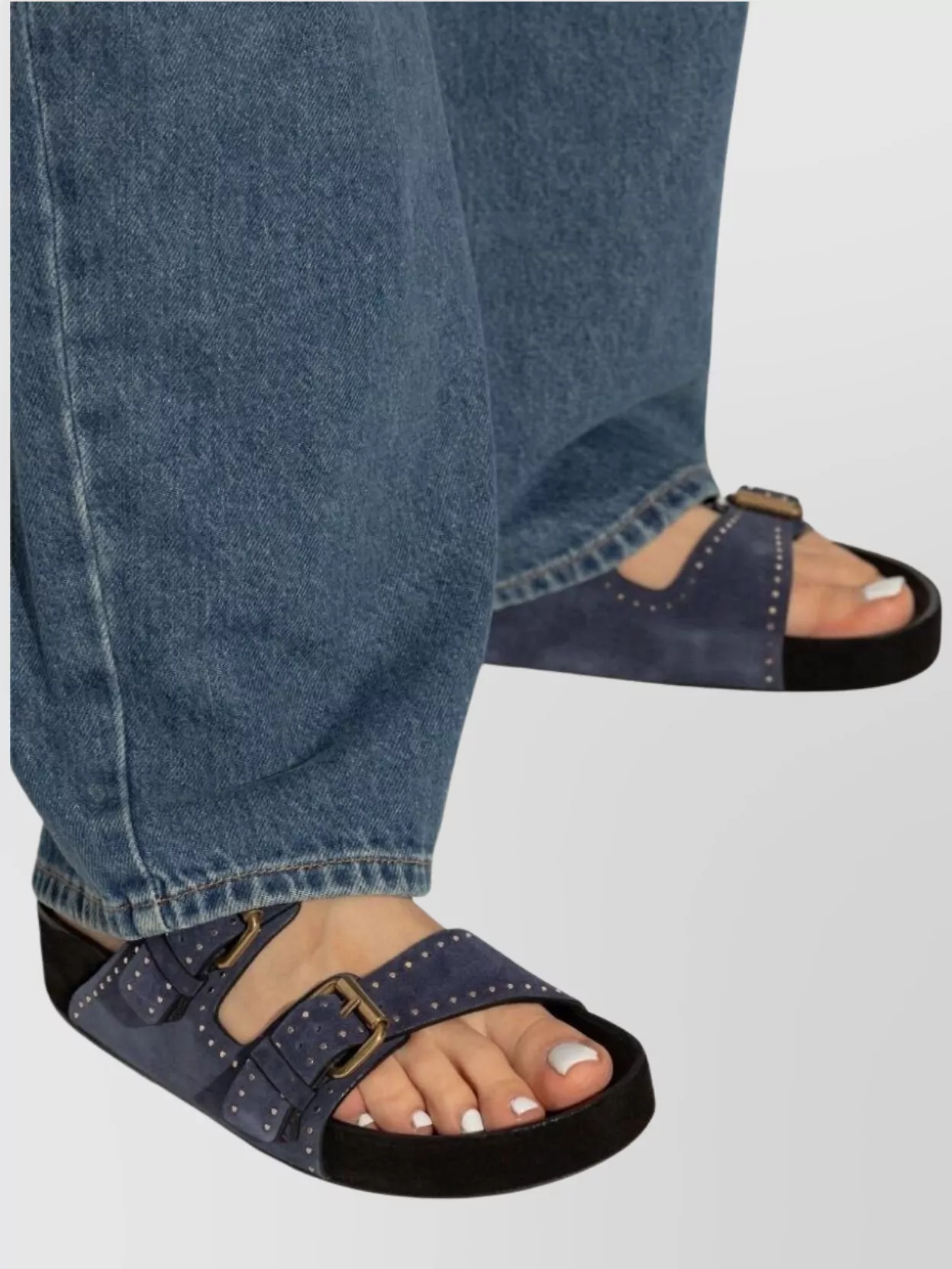 Isabel Marant Studded Design Suede Leather Sandals