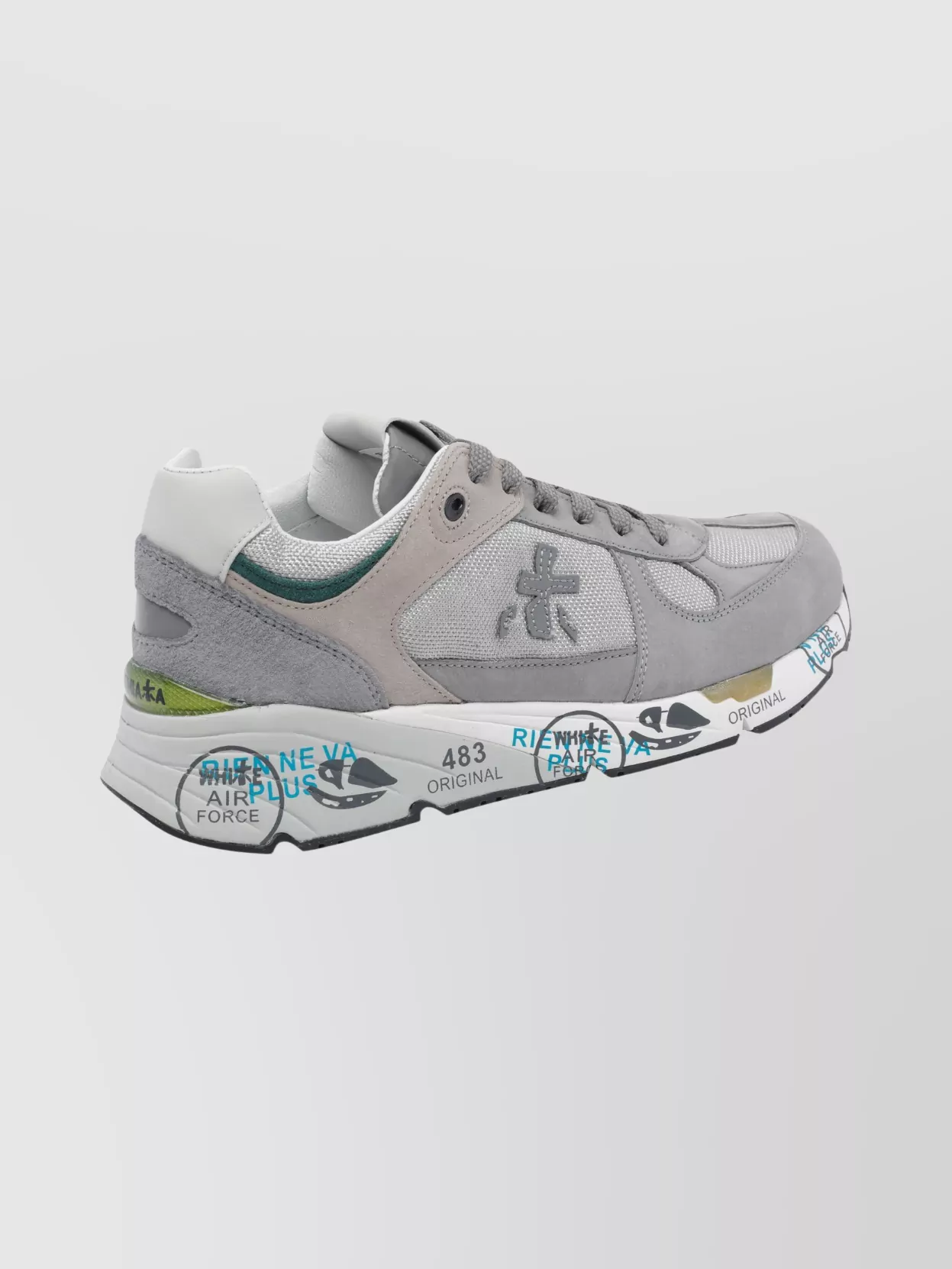 Premiata Lace-Up Low Top Sneakers With Mesh Panels